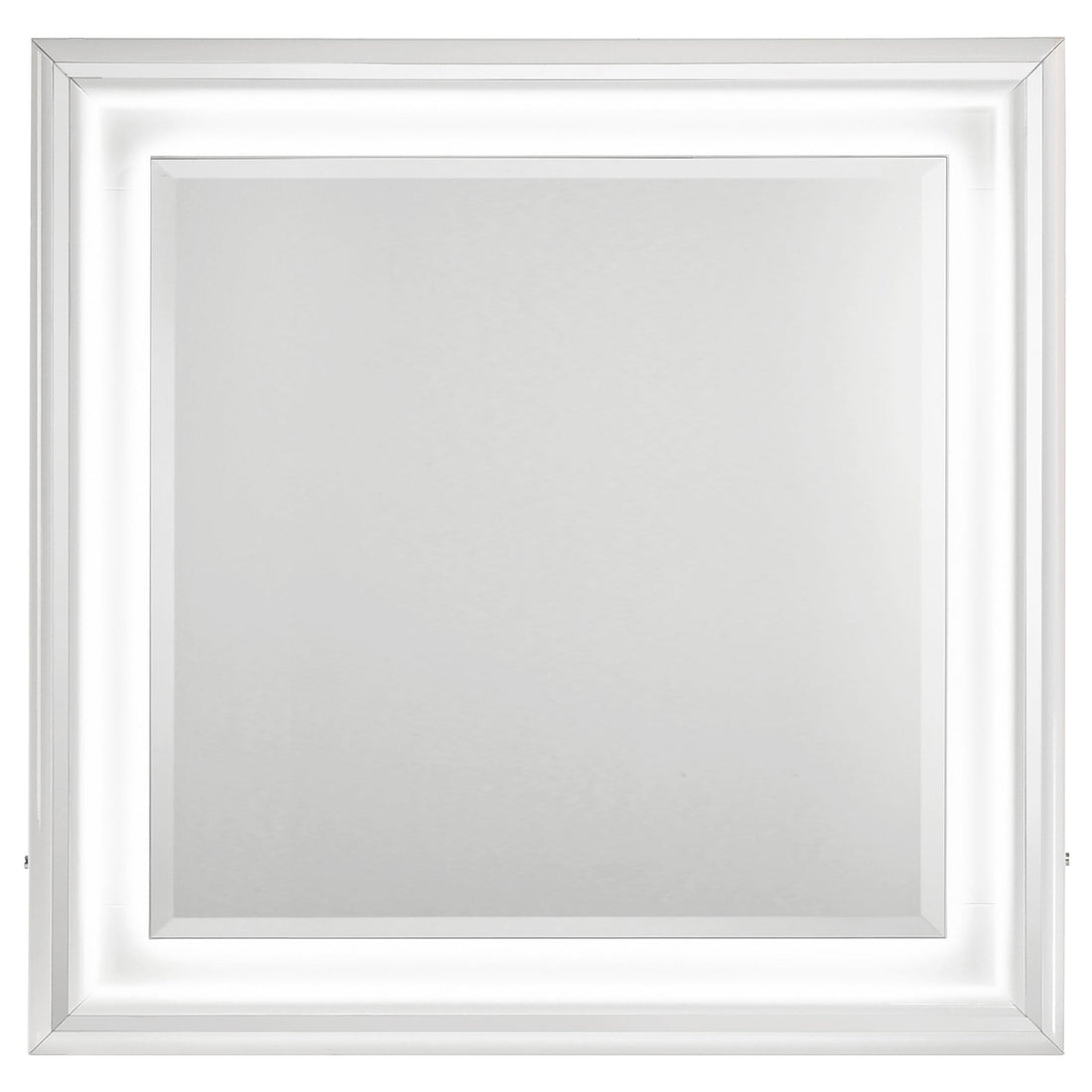  Coaster Furniture Cassia 215794 Dresser Mirror - White High Gloss IMAGE 1
