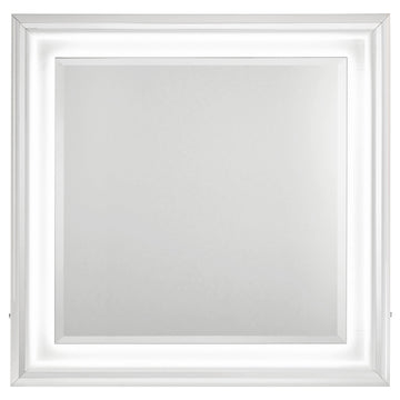  Coaster Furniture Cassia 215794 Dresser Mirror - White High Gloss IMAGE 1