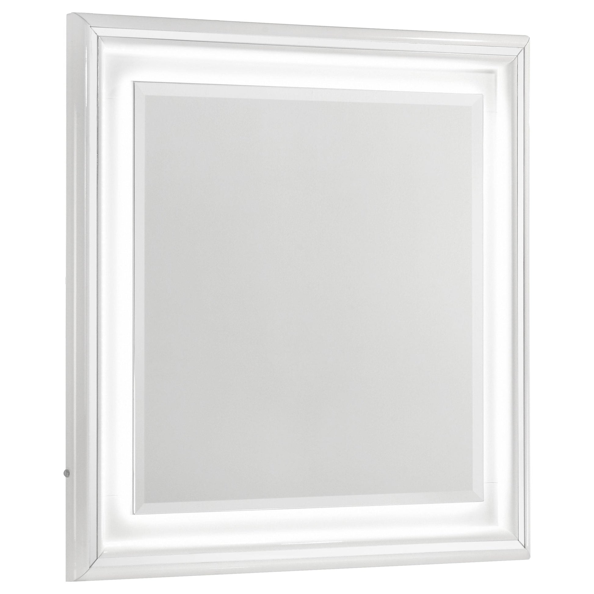  Coaster Furniture Cassia 215794 Dresser Mirror - White High Gloss IMAGE 6