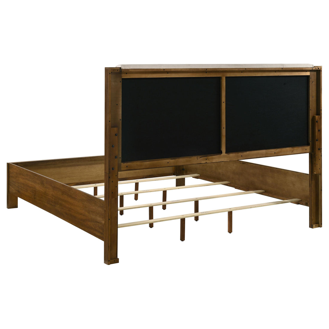  Coaster Furniture Adderley 215851KE Eastern King Wood Panel Bed   - Cream/Warm Brown IMAGE 1