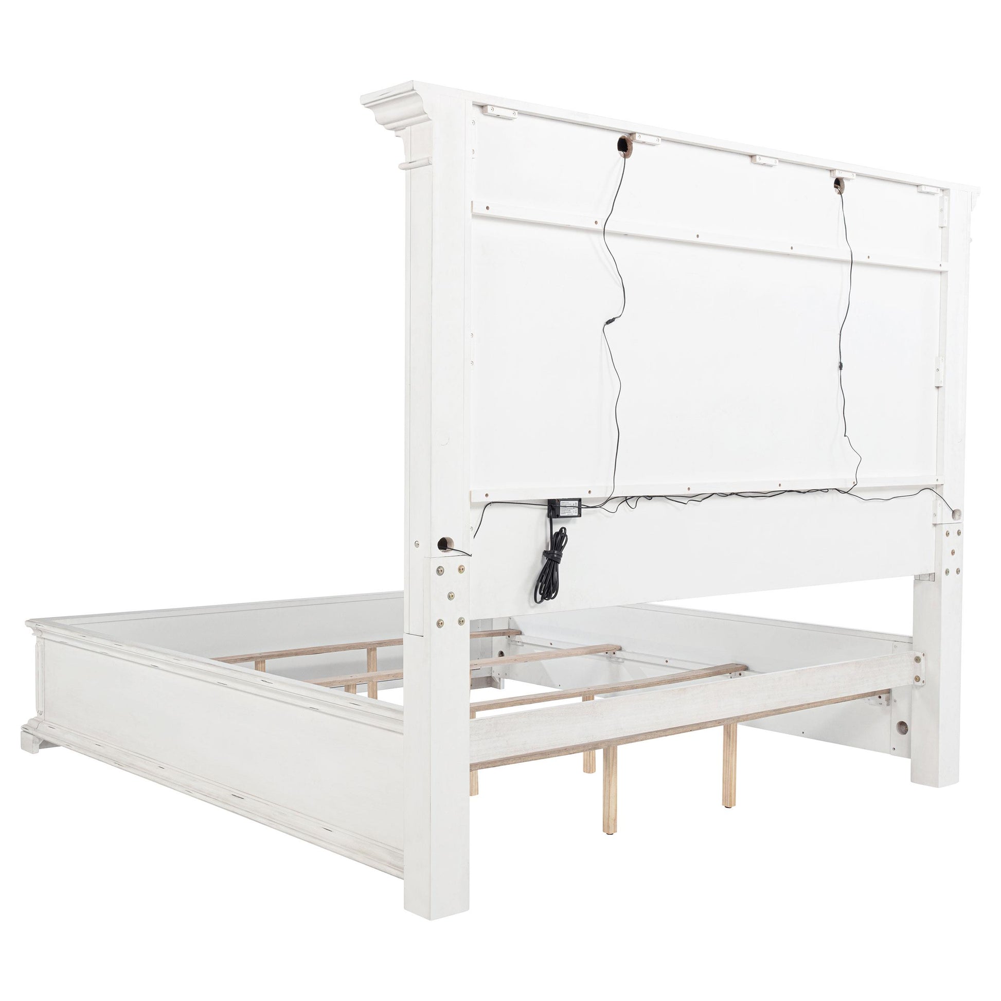  Coaster Furniture McKinney 215871Q Queen LED Light Panel Bed - Vintage White IMAGE 3