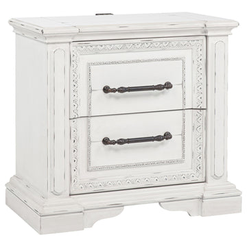  Coaster Furniture McKinney 215872 2-drawer Nightstand with Dual USB - Vintage White IMAGE 1