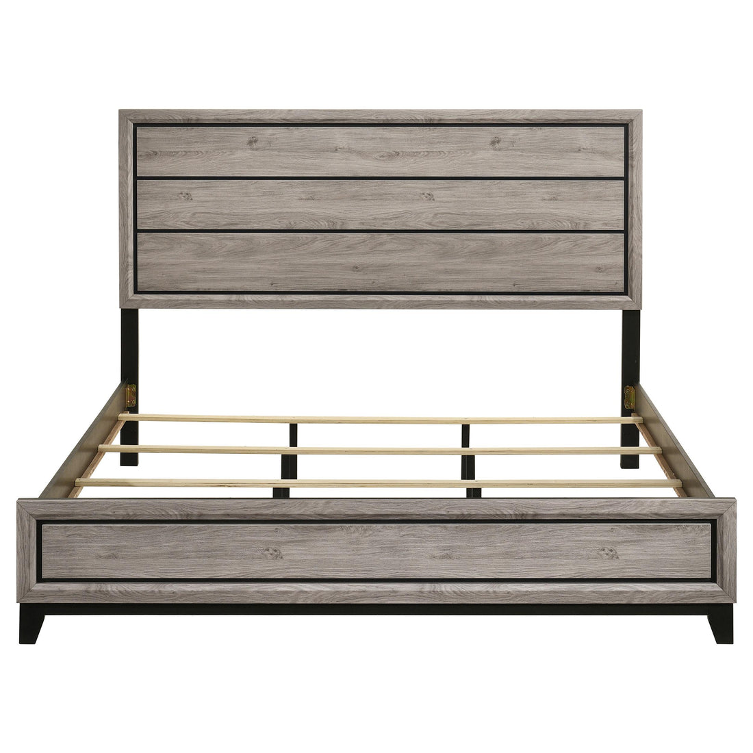  Coaster Furniture Valen 215911KE Wood Eastern King Panel Bed - Light Taupe IMAGE 1