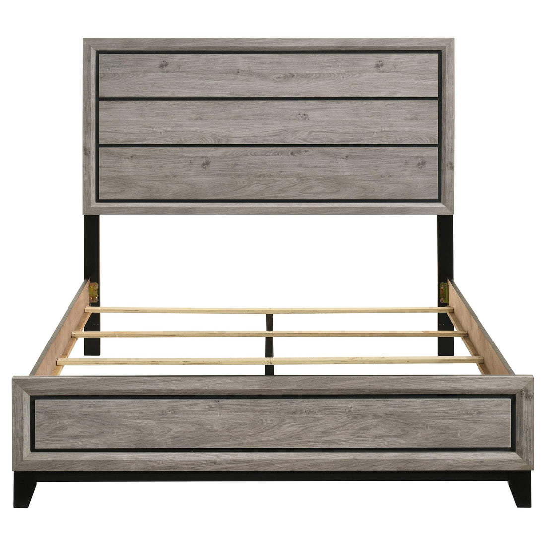  Coaster Furniture Valen 215911Q Wood Queen Panel Bed - Light Taupe IMAGE 1