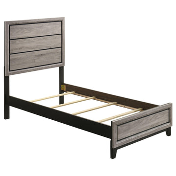  Coaster Furniture Valen 215911T Wood Twin Panel Bed - Light Taupe IMAGE 1
