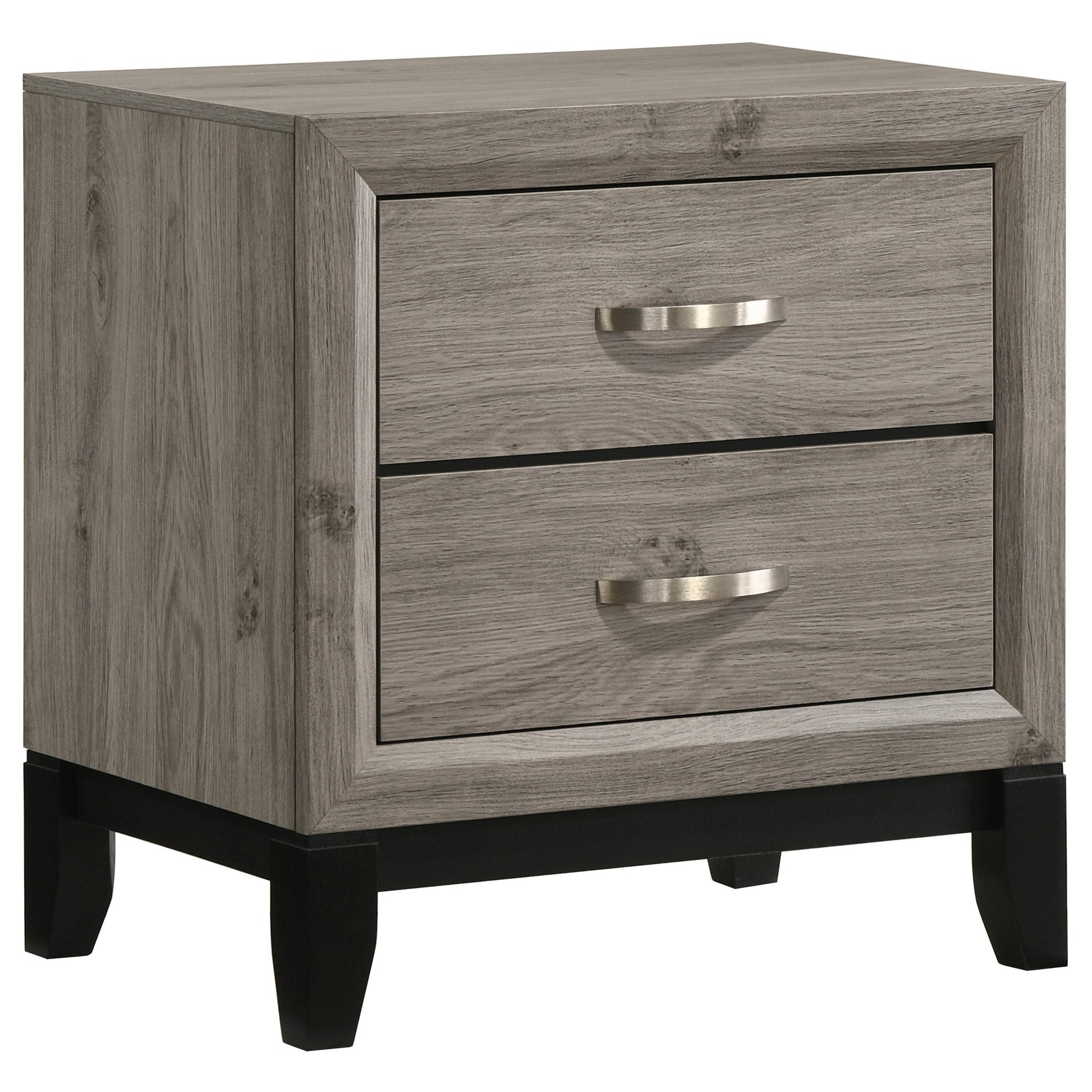  Coaster Furniture Valen 215912 2-drawer Nightstand Bedside Table - Light Taupe IMAGE 1