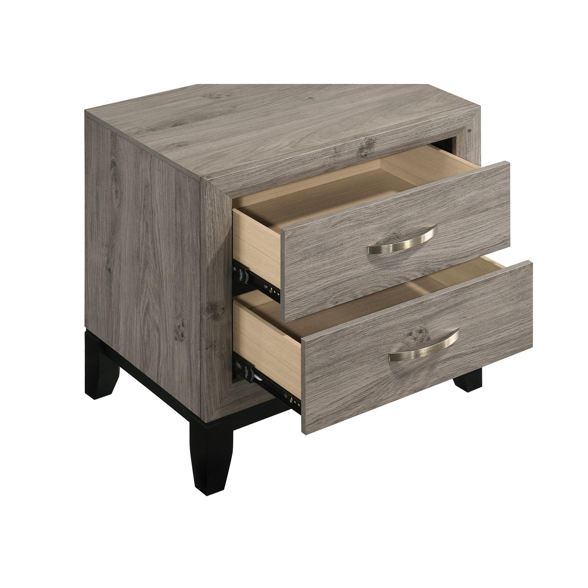  Coaster Furniture Valen 215912 2-drawer Nightstand Bedside Table - Light Taupe IMAGE 5