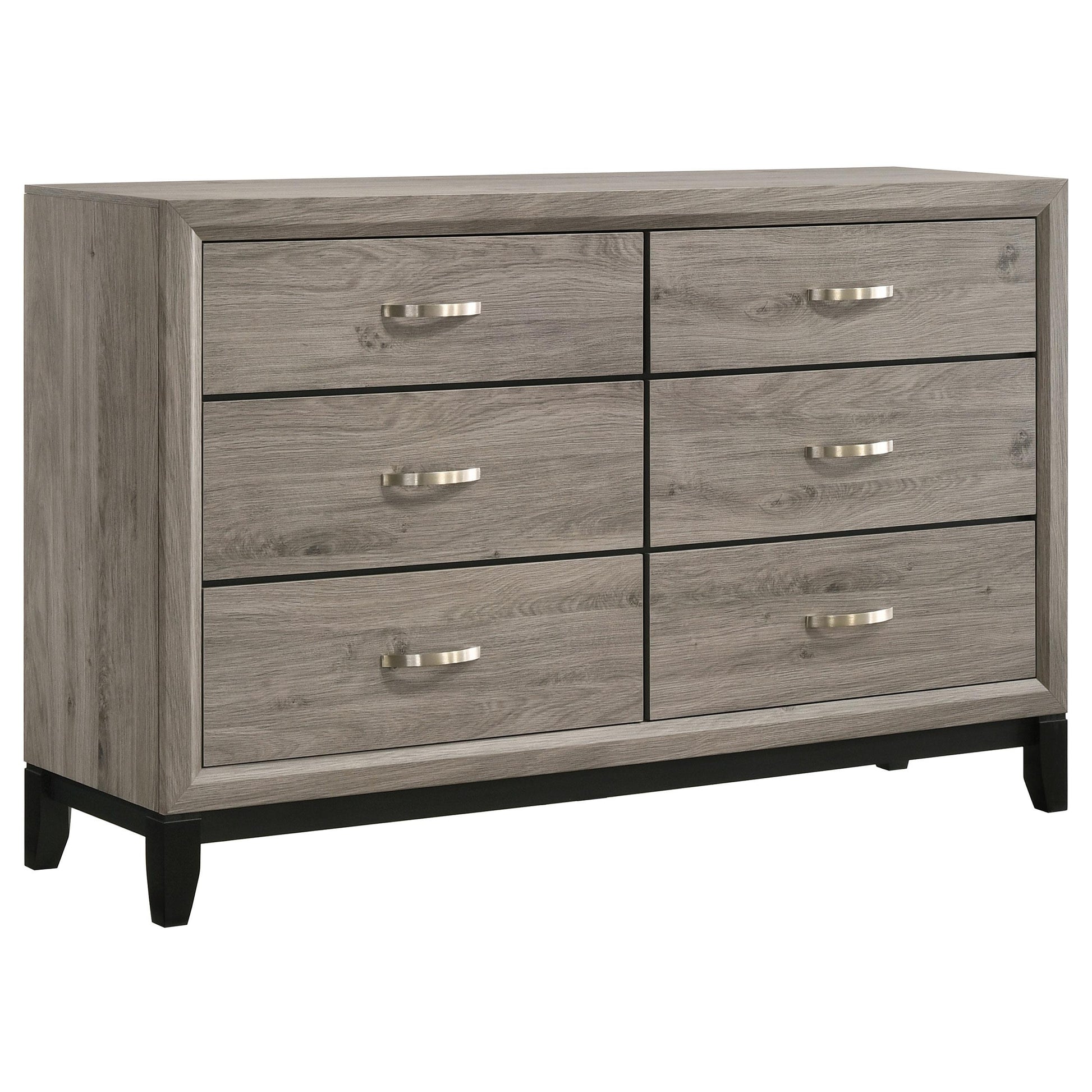  Coaster Furniture Valen 215913 6-drawer Bedroom Dresser Cabinet - Light Taupe IMAGE 1