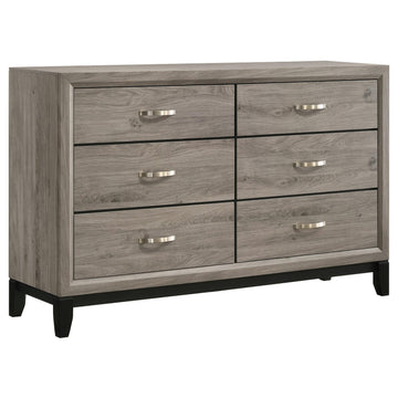  Coaster Furniture Valen 215913 6-drawer Bedroom Dresser Cabinet - Light Taupe IMAGE 1