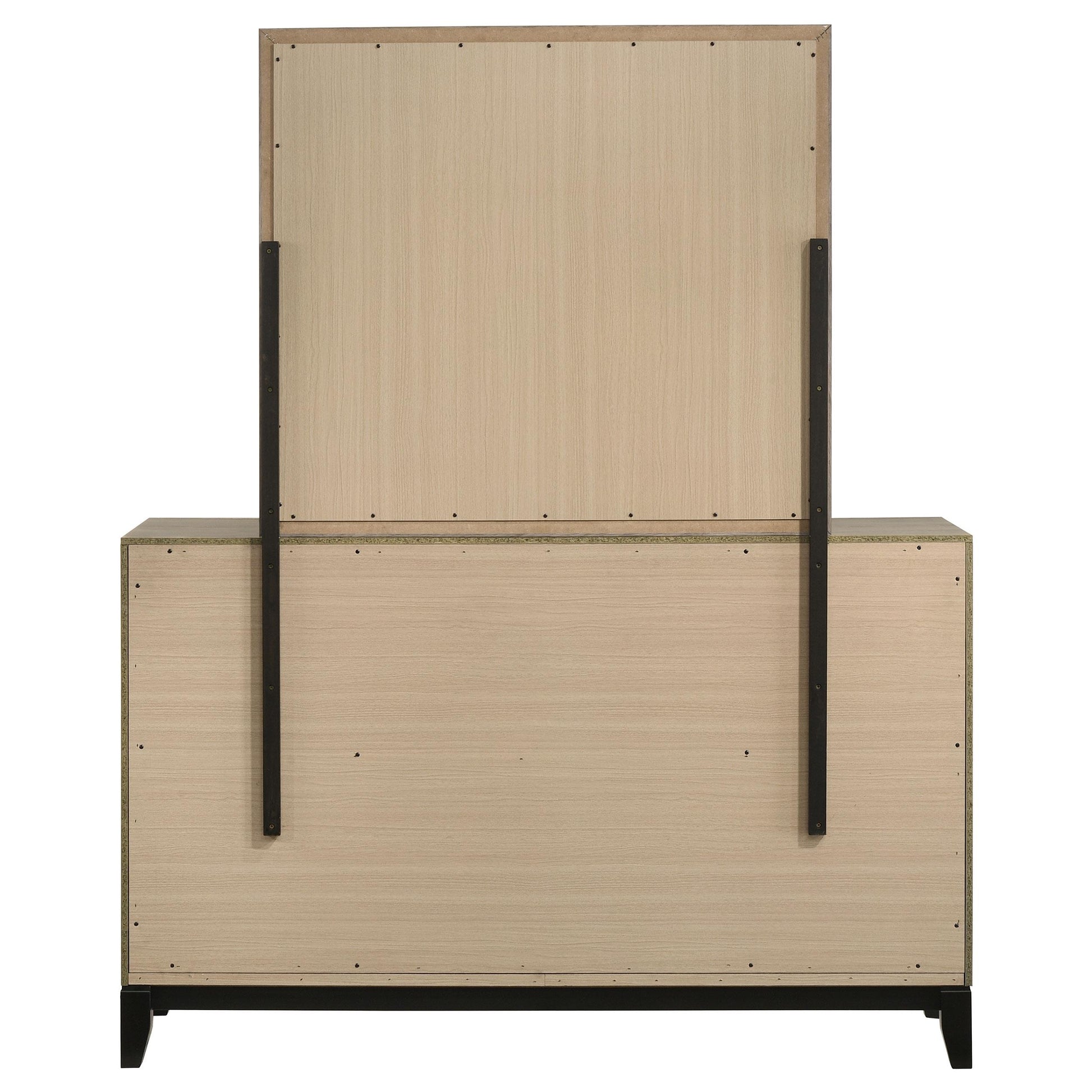  Coaster Furniture Valen 215913M 6-drawer Bedroom Dresser and Mirror - Light Taupe IMAGE 7