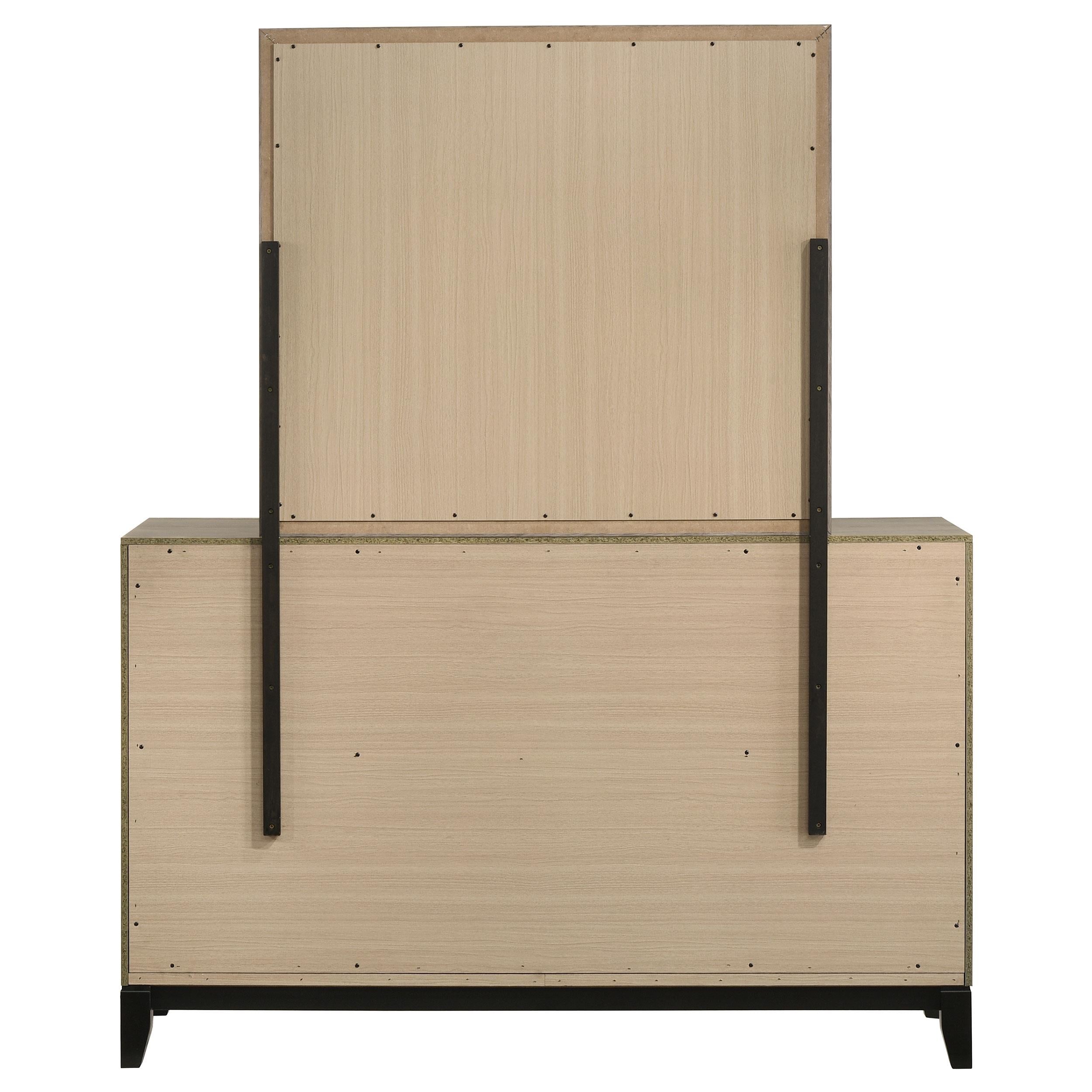  Coaster Furniture Valen 215913M 6-drawer Bedroom Dresser and Mirror - Light Taupe IMAGE 7
