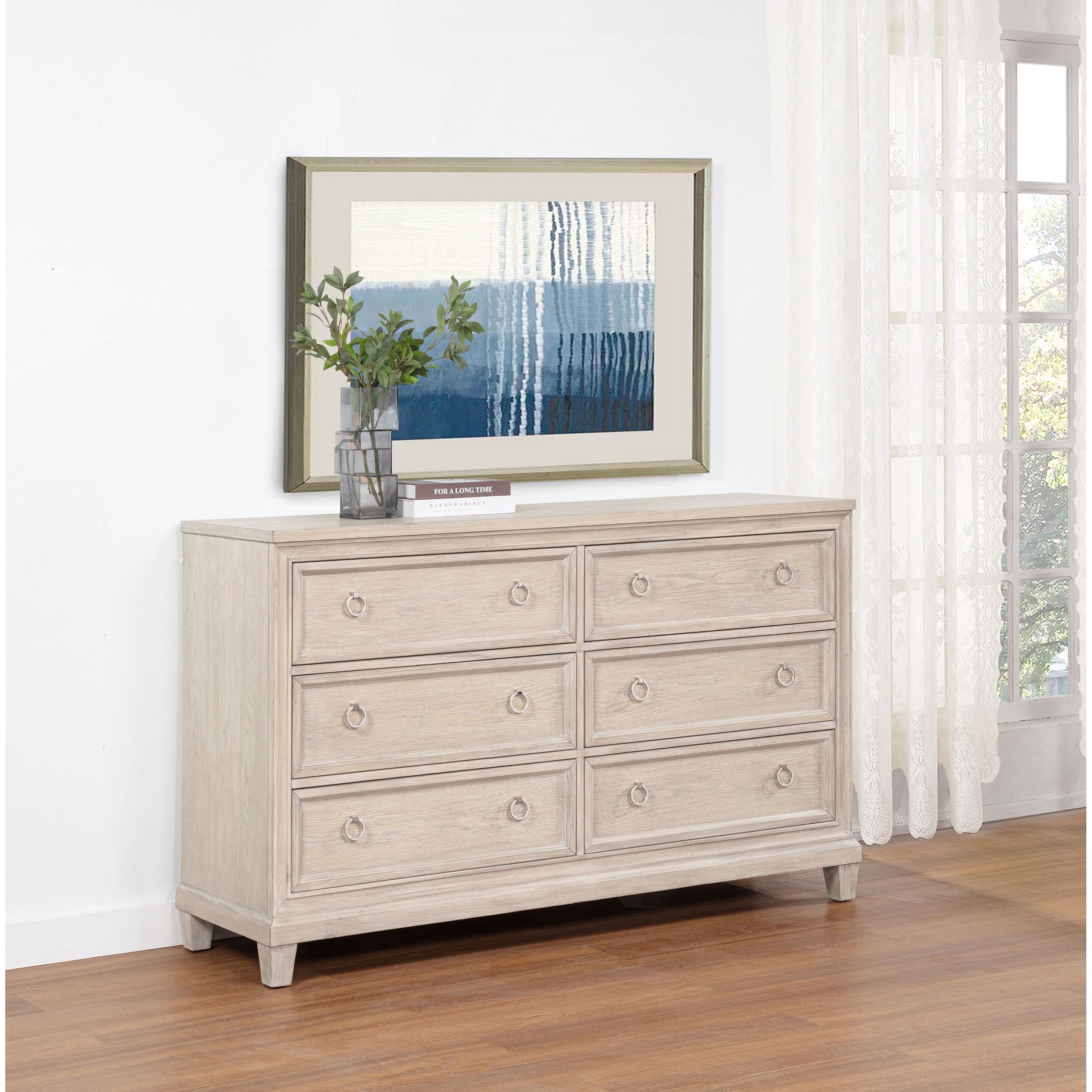  Coaster Furniture Pembroke 215923 6-drawer Bedroom Dresser Cabinet - Washed Oak IMAGE 12