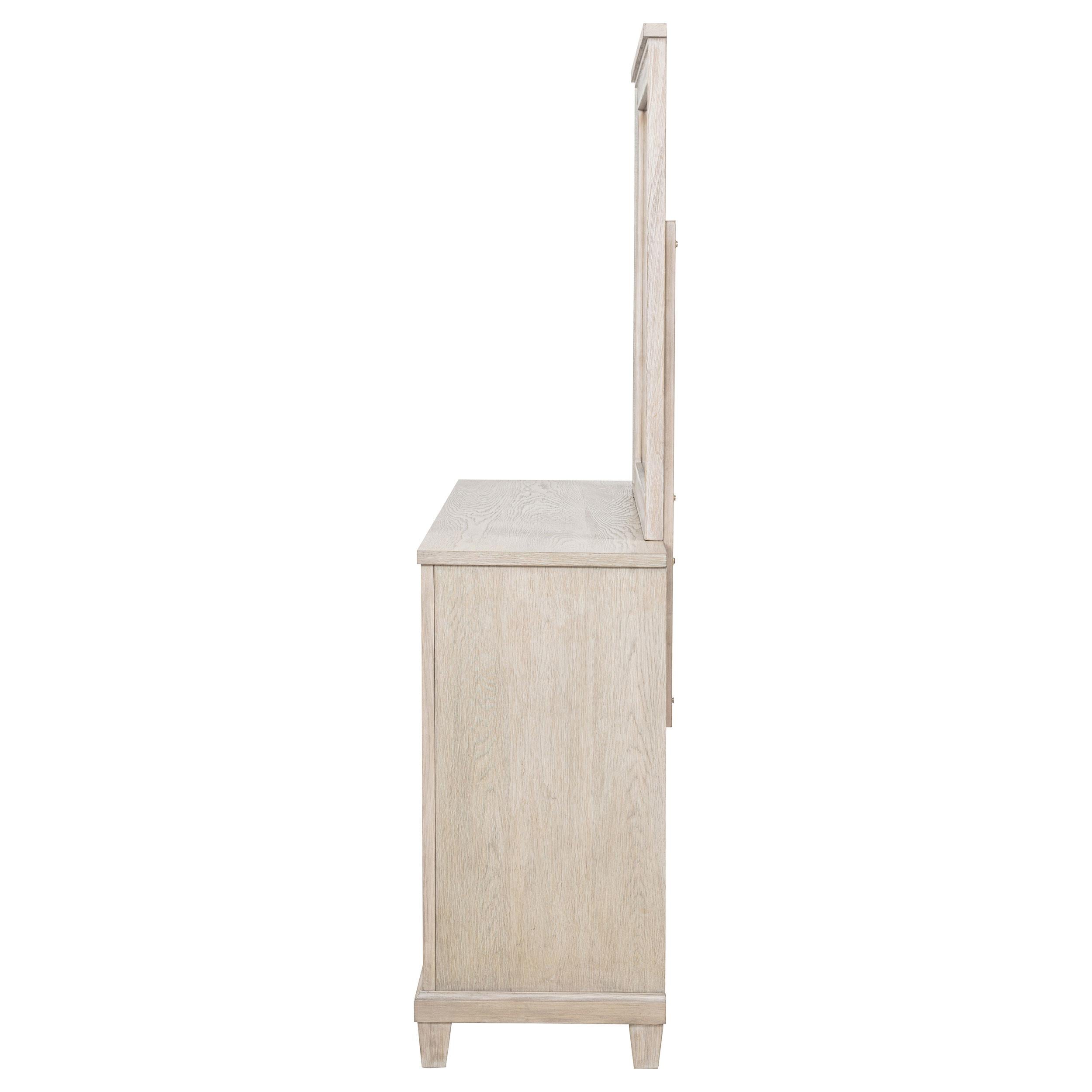  Coaster Furniture Pembroke 215923M 6-drawer Bedroom Dresser with Mirror - Washed Oak IMAGE 2