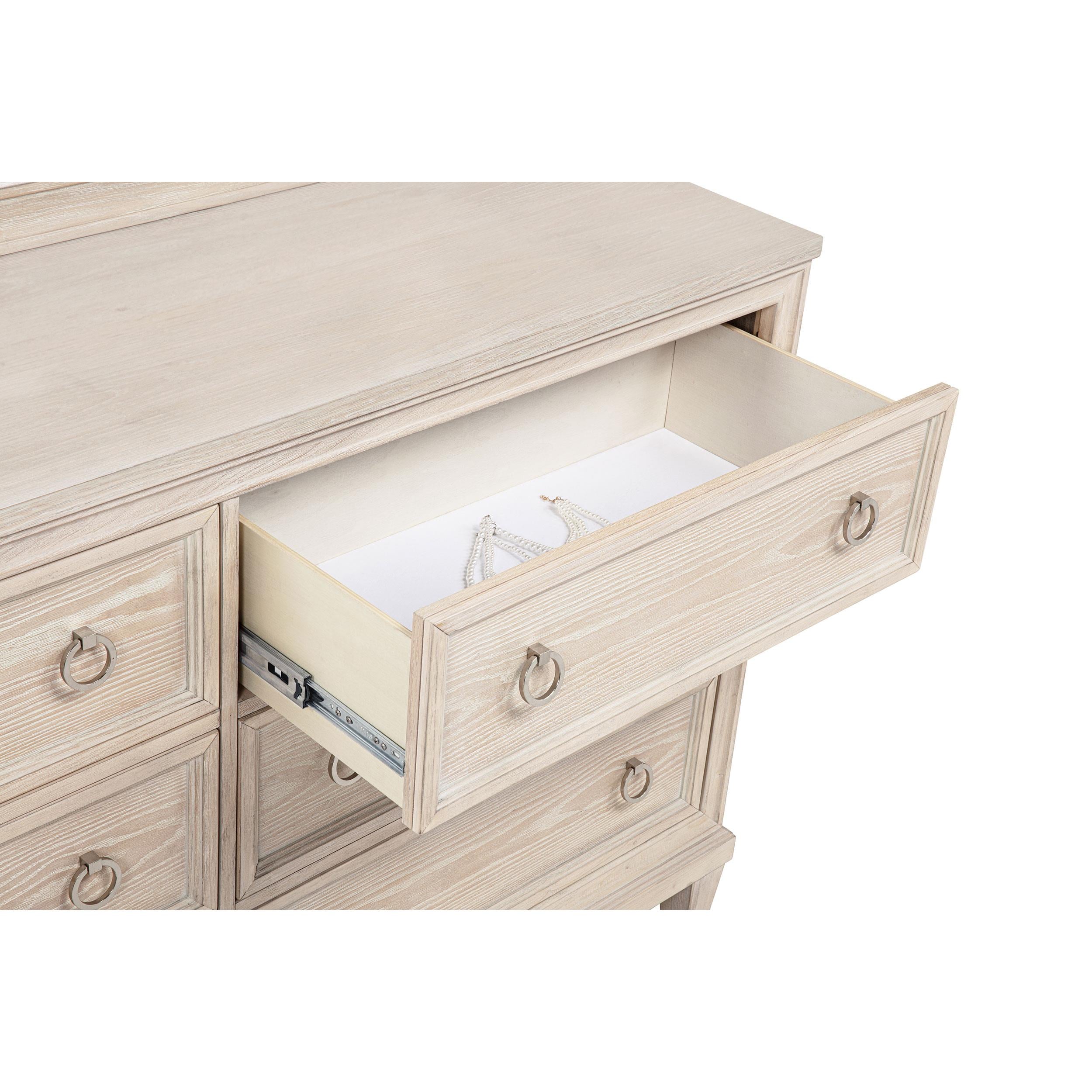  Coaster Furniture Pembroke 215923M 6-drawer Bedroom Dresser with Mirror - Washed Oak IMAGE 5