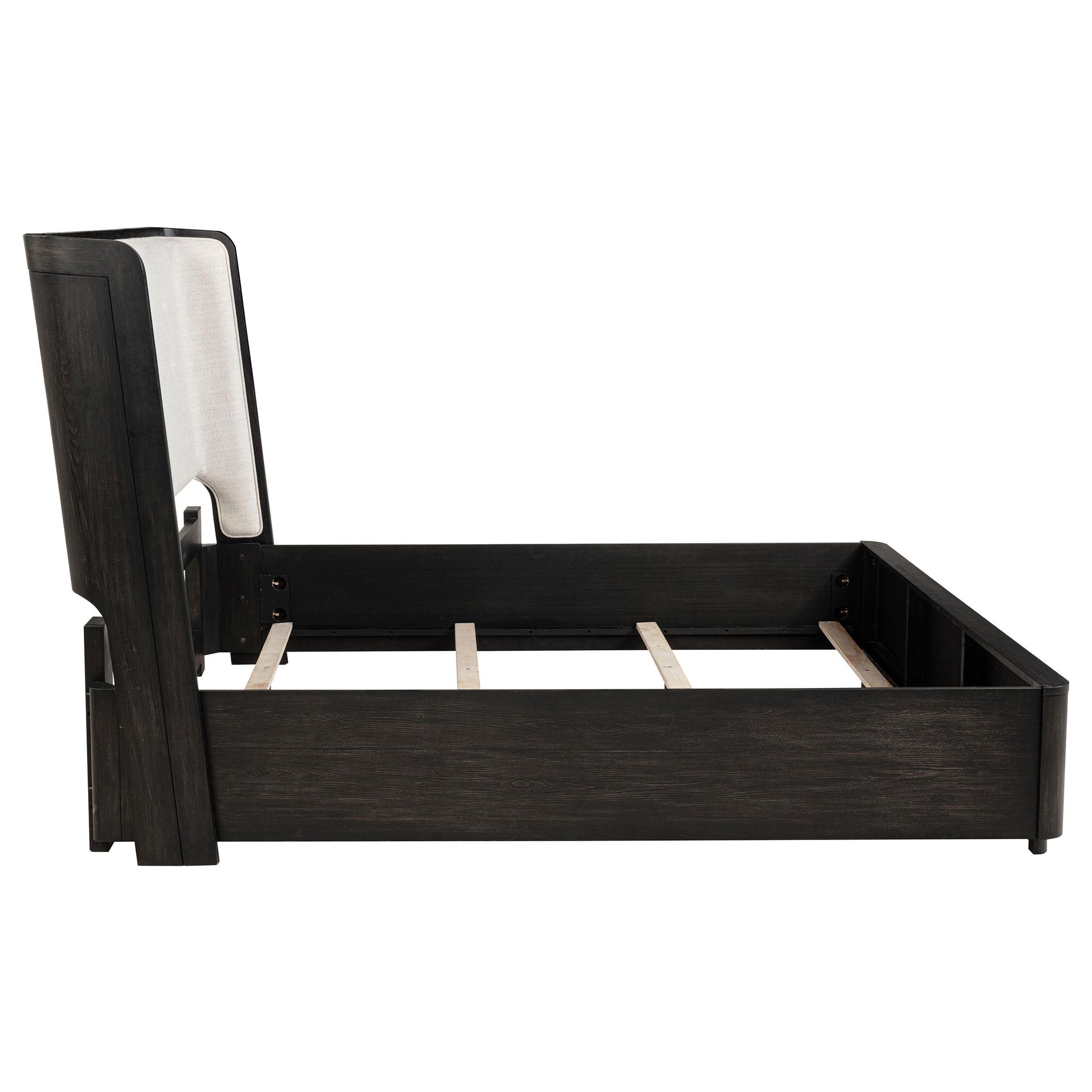  Coaster Furniture Leandro 222491KE 55-inch Eastern King Wingback Bed - Burnished Black IMAGE 11