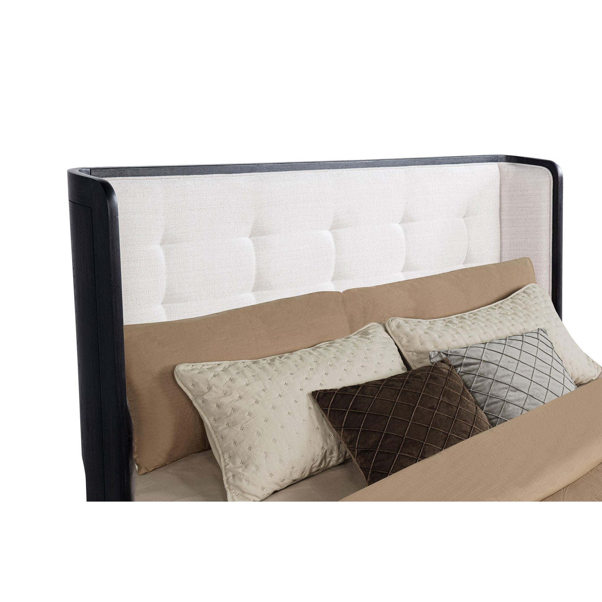  Coaster Furniture Leandro 222491KE 55-inch Eastern King Wingback Bed - Burnished Black IMAGE 2