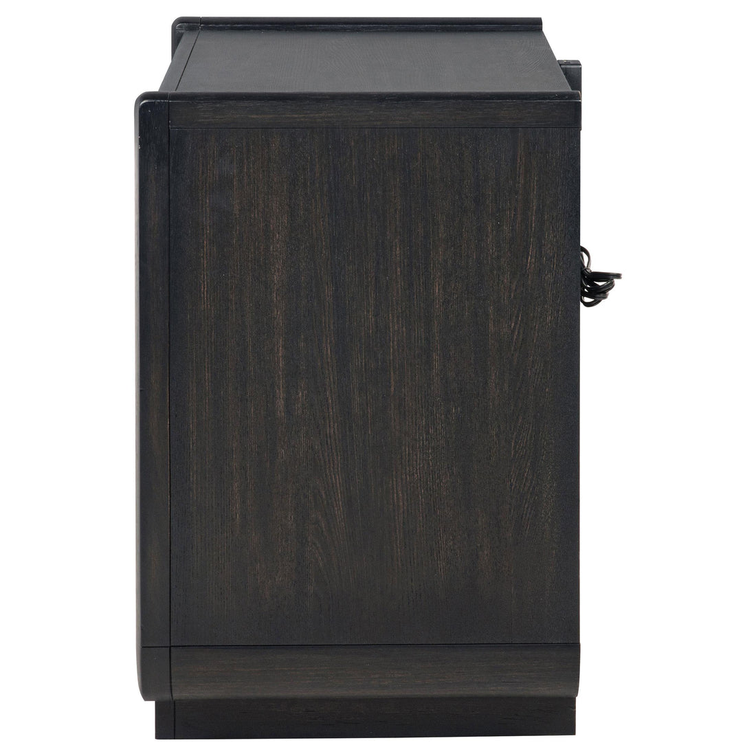  Coaster Furniture Leandro 222492 2-drawer LED Nightstand with USB - Burnished Black IMAGE 1