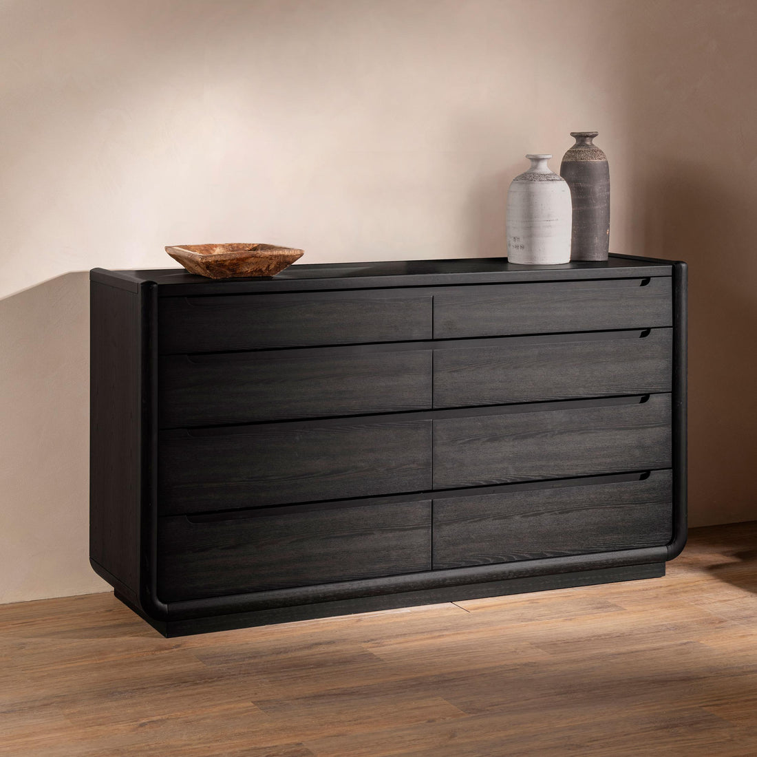  Coaster Furniture Leandro 222493 8-drawer Bedroom Dresser Cabinet - Burnished Black IMAGE 1