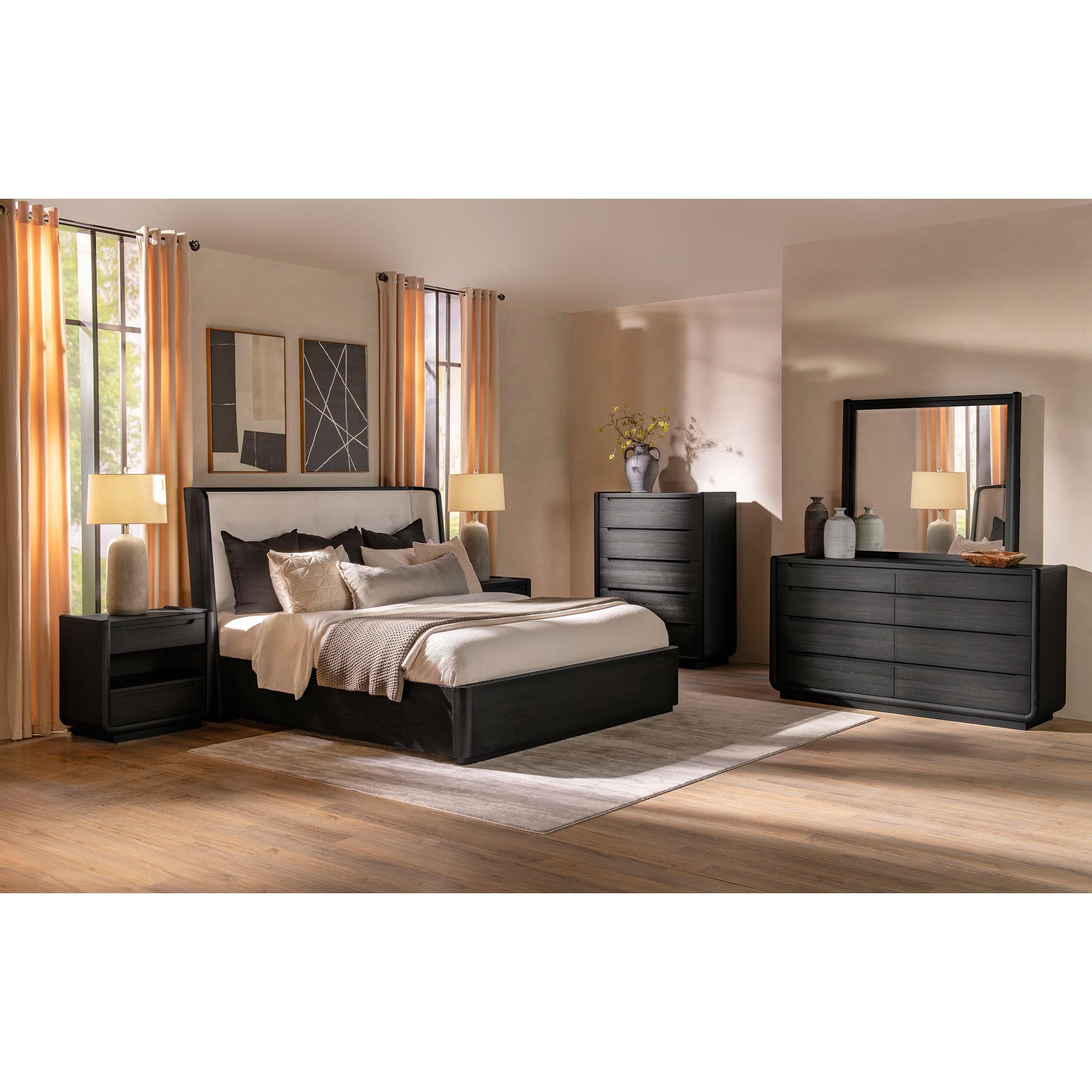  Coaster Furniture Leandro 222494 Dresser Mirror - Burnished Black IMAGE 3