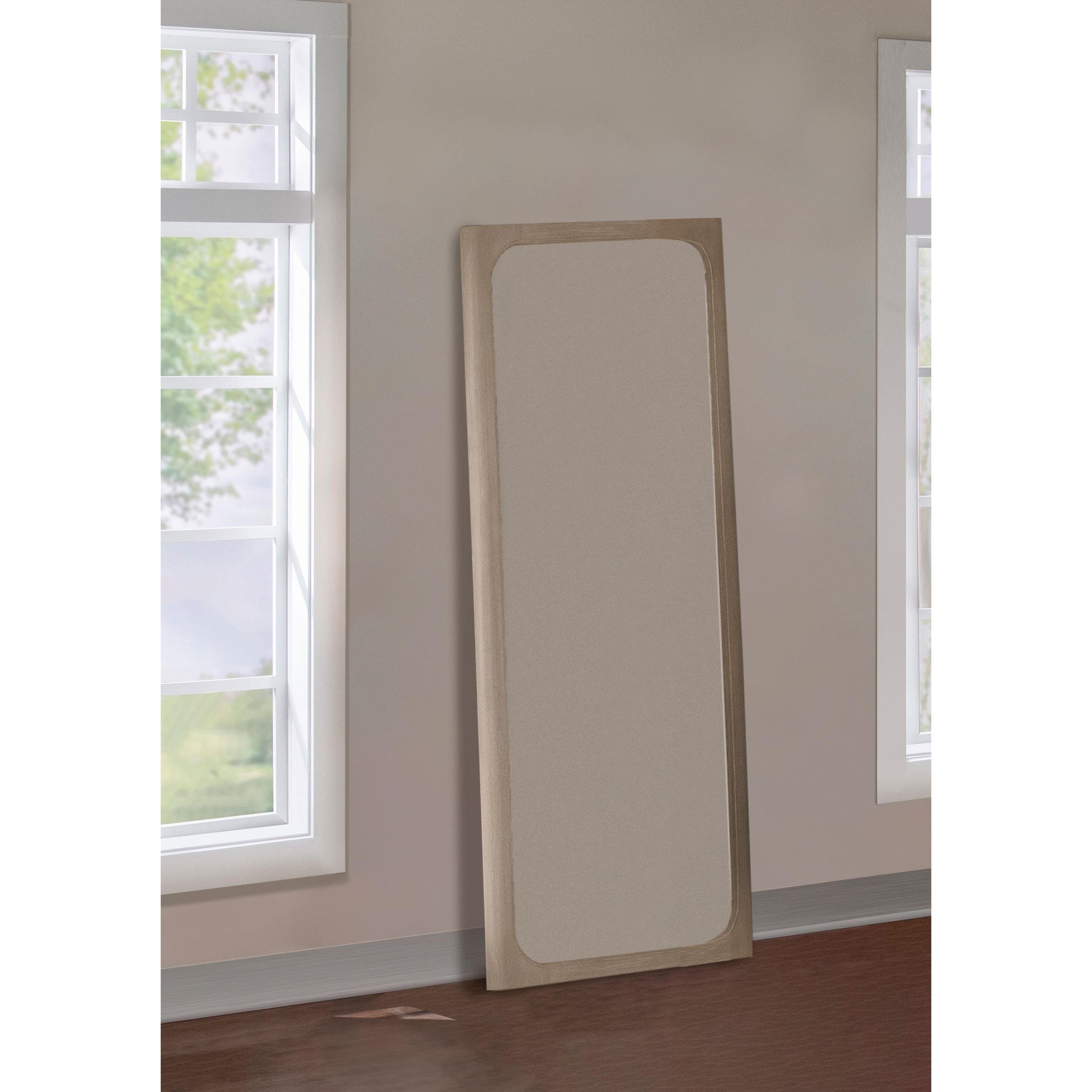  Coaster Furniture Solano 222528 80-inch Full Length Floor Mirror - Weathered Mango IMAGE 4