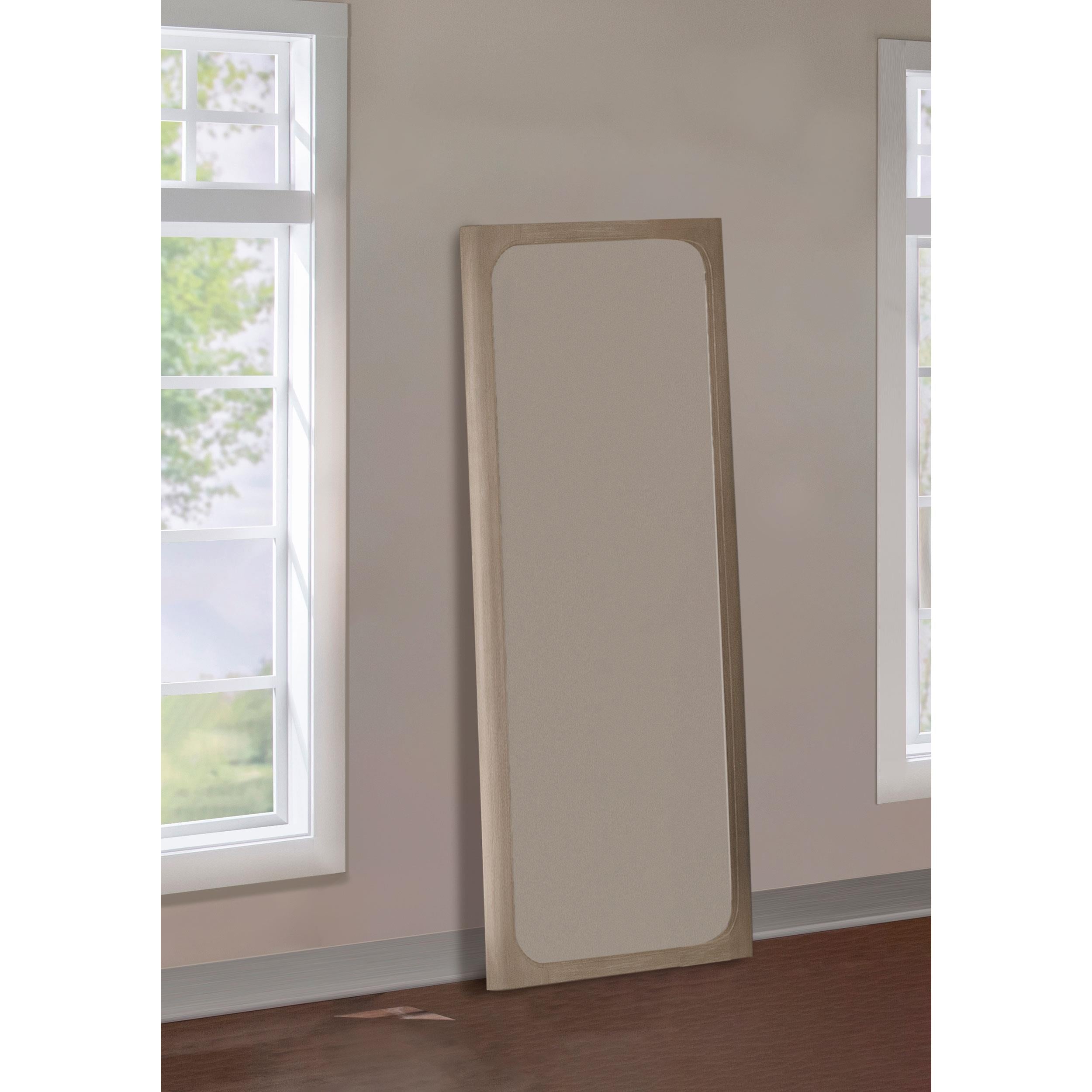  Coaster Furniture Solano 222528 80-inch Full Length Floor Mirror - Weathered Mango IMAGE 4