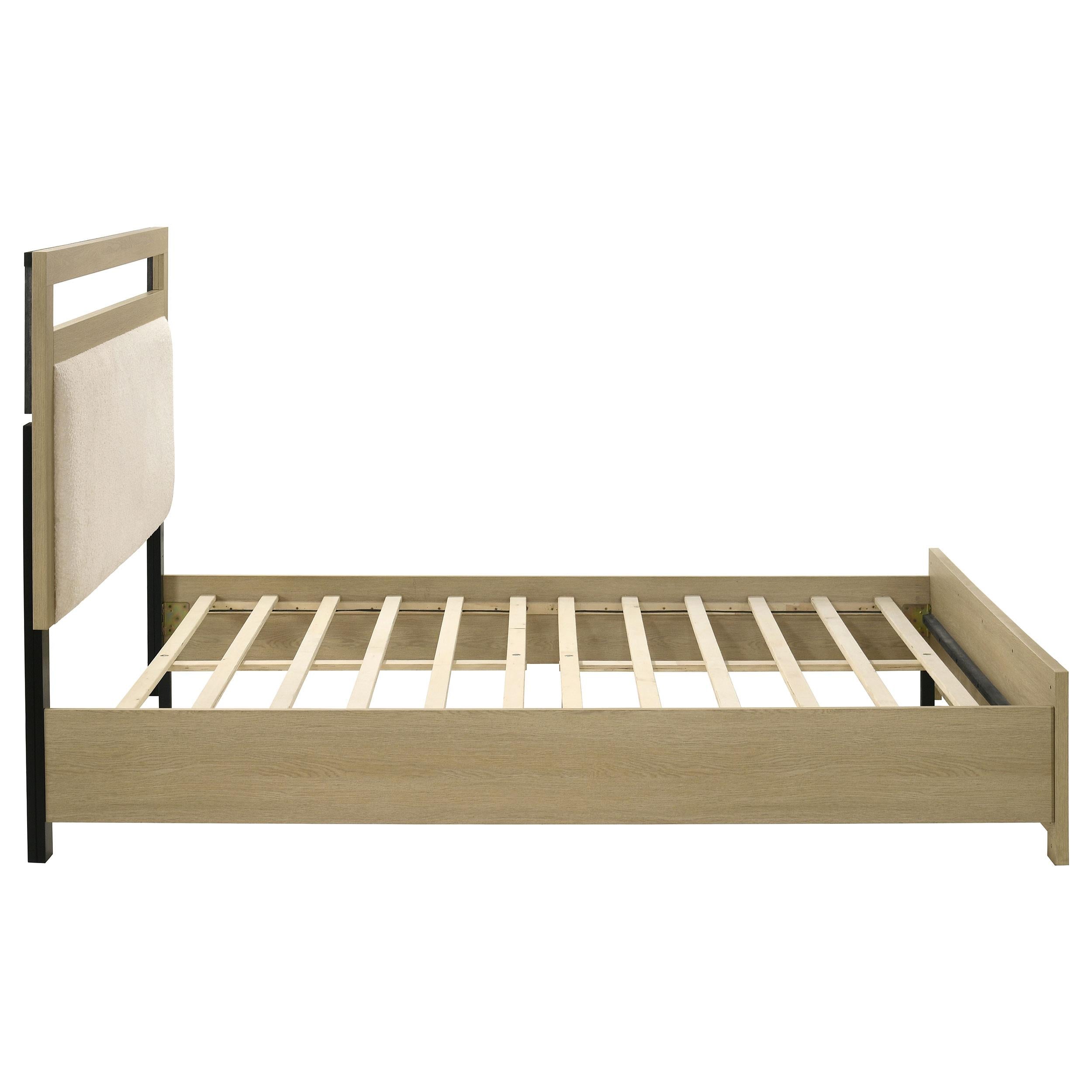  Coaster Furniture Hendricks 222651Q Queen Panel Headboard Platform Bed - Light Oak IMAGE 4