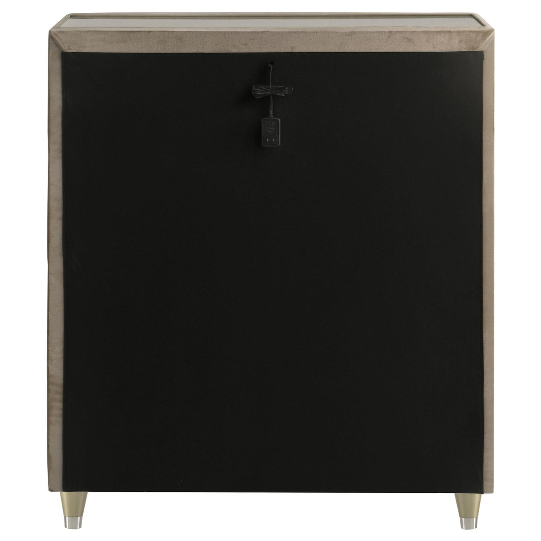  Coaster Furniture Lorient 222665 5-drawer LED Chest - Ivory/Camel IMAGE 1