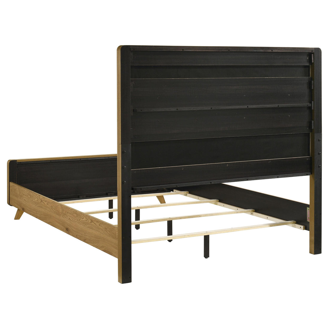  Coaster Furniture Bennett 222901Q 63-inch Queen Upholstered Panel Bed - Cream/Light Oak IMAGE 1