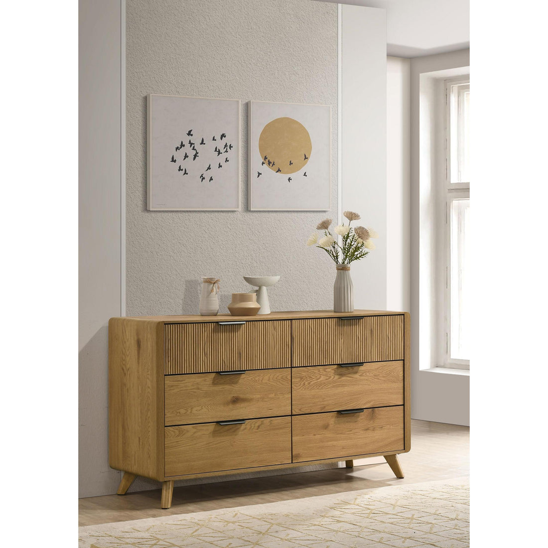  Coaster Furniture Bennett 222903 6-drawer Bedroom Dresser Cabinet - Light Oak IMAGE 1