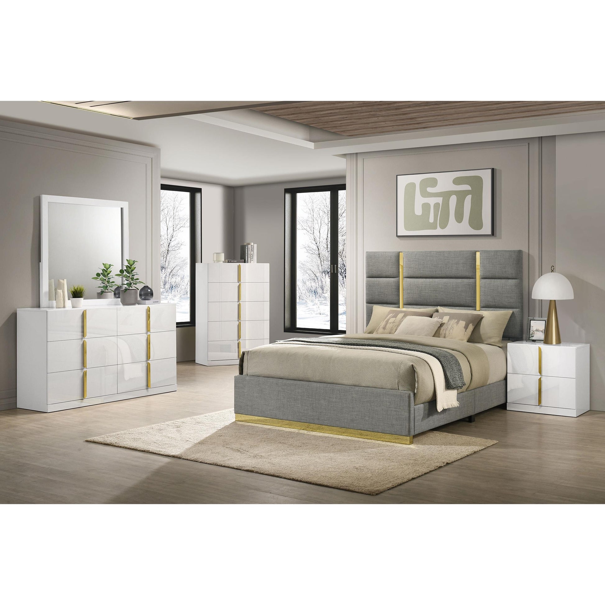  Coaster Furniture Ines 223092 2-drawer Nightstand Bedside Table - White High Gloss IMAGE 11