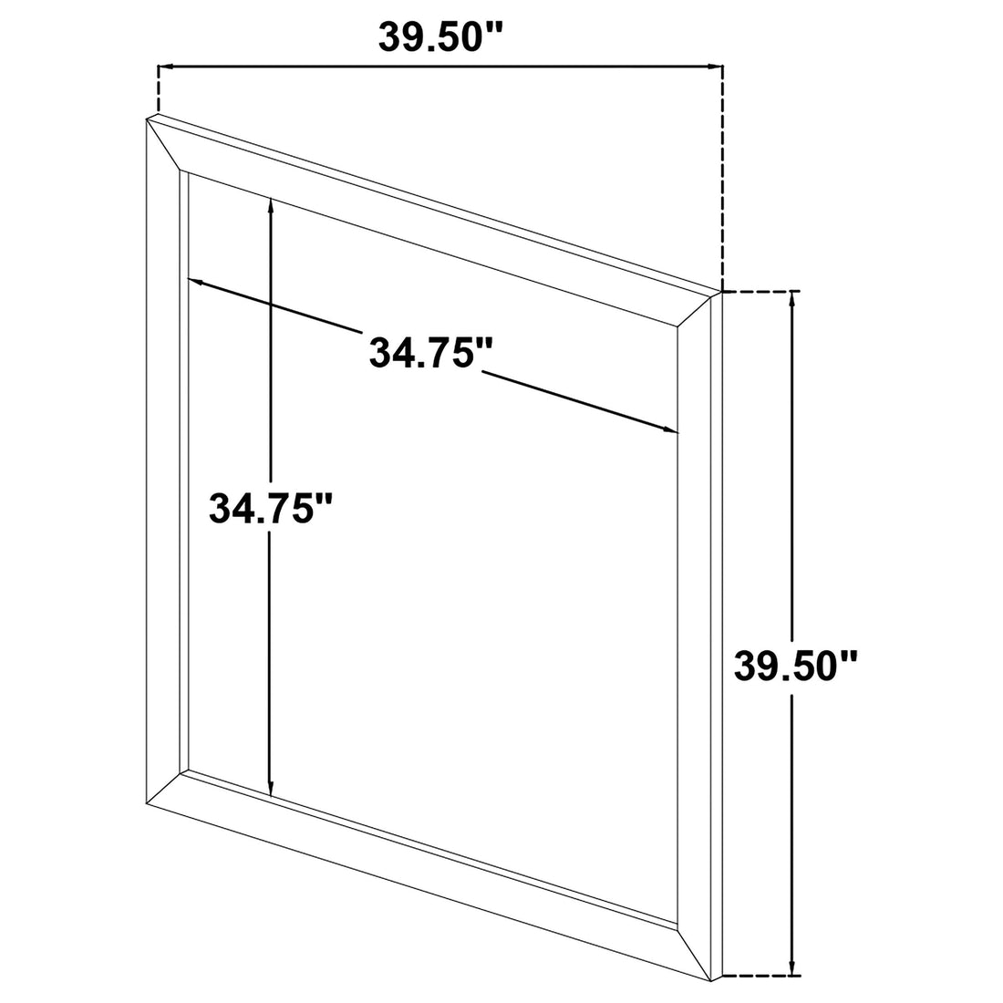  Coaster Furniture Ines 223094 Dresser Mirror - White High Gloss IMAGE 1