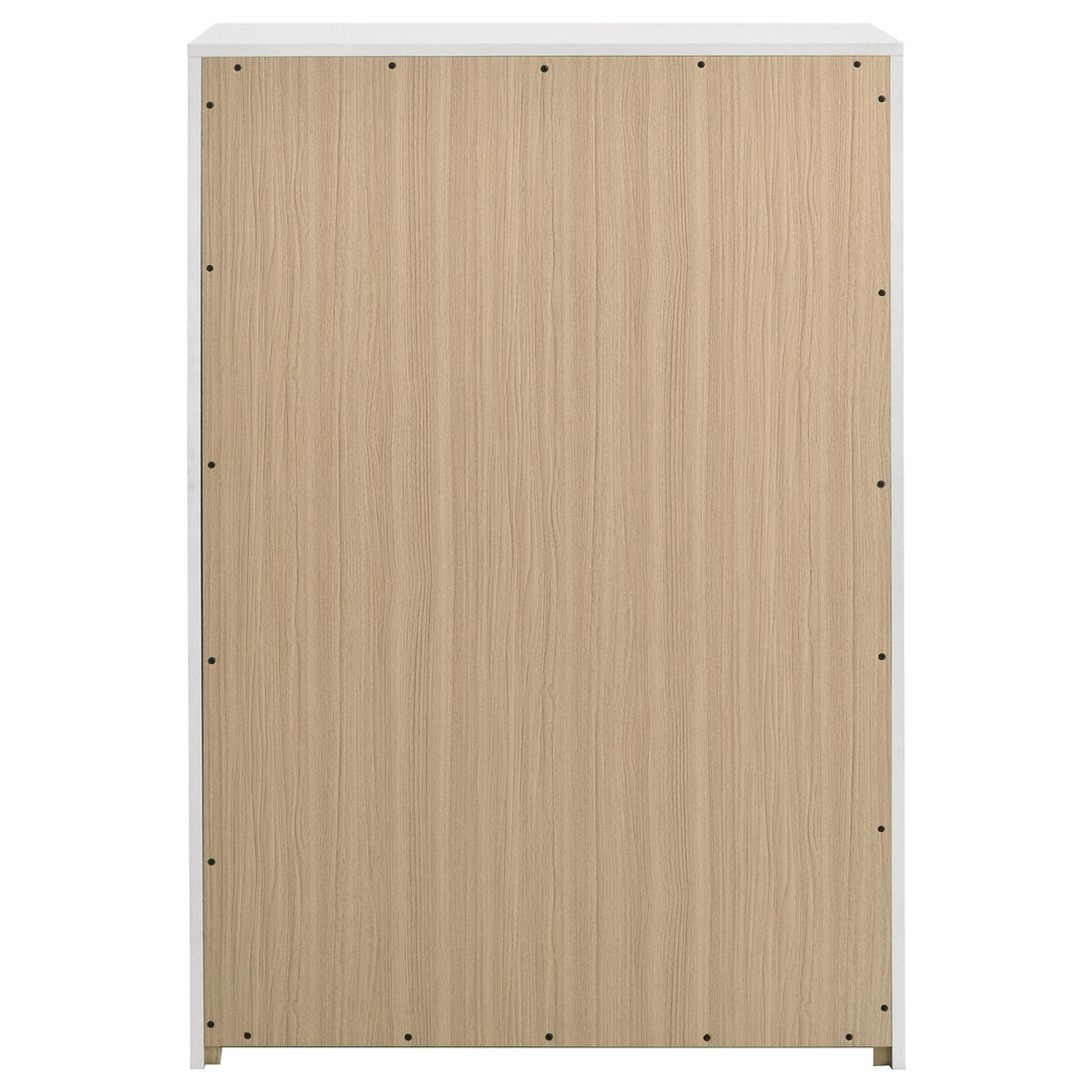  Coaster Furniture Ines 223095 5-drawer Bedroom Chest - White High Gloss IMAGE 1