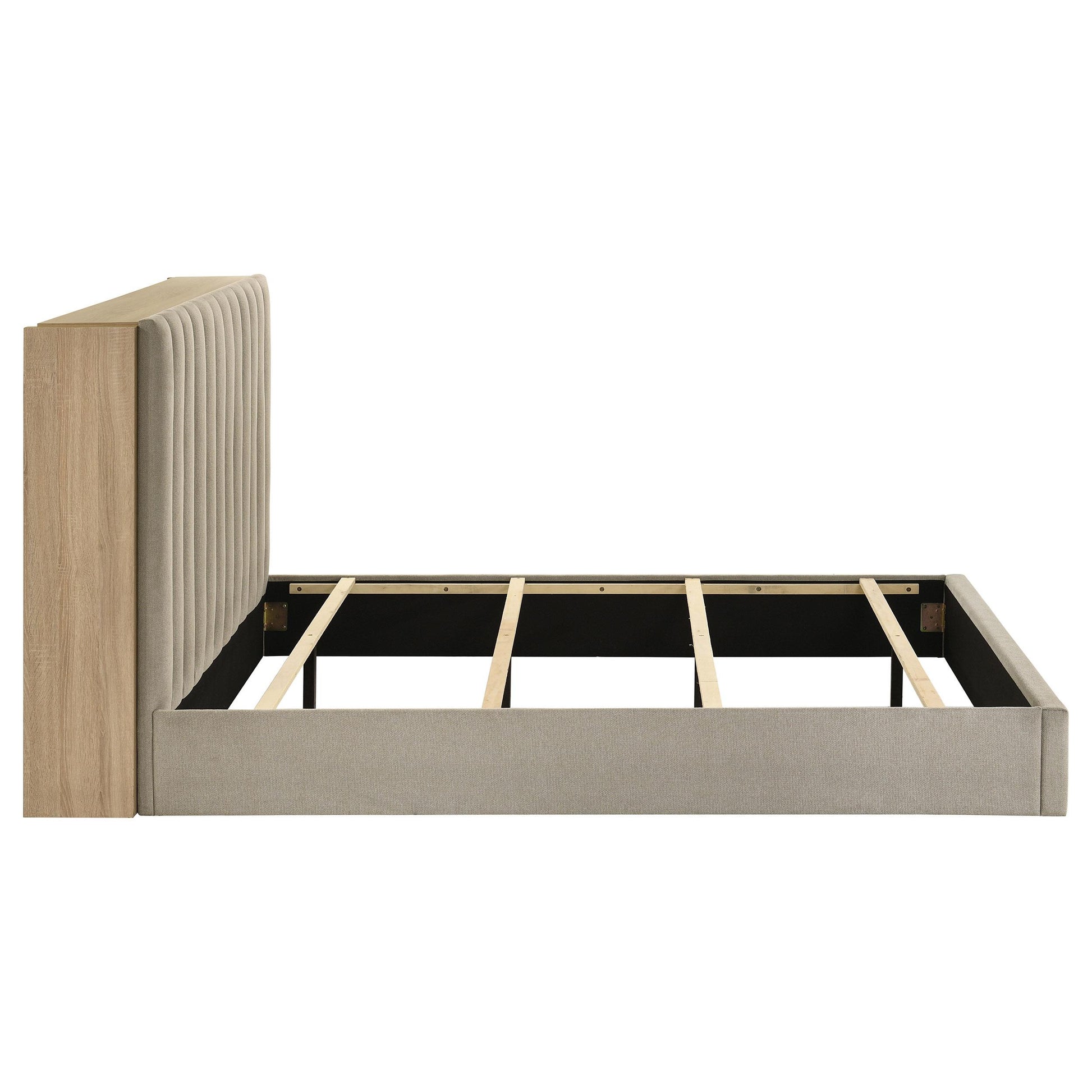  Coaster Furniture Arielle 223111Q Queen Bookcase Panel Storage Bed - Light Oak IMAGE 6