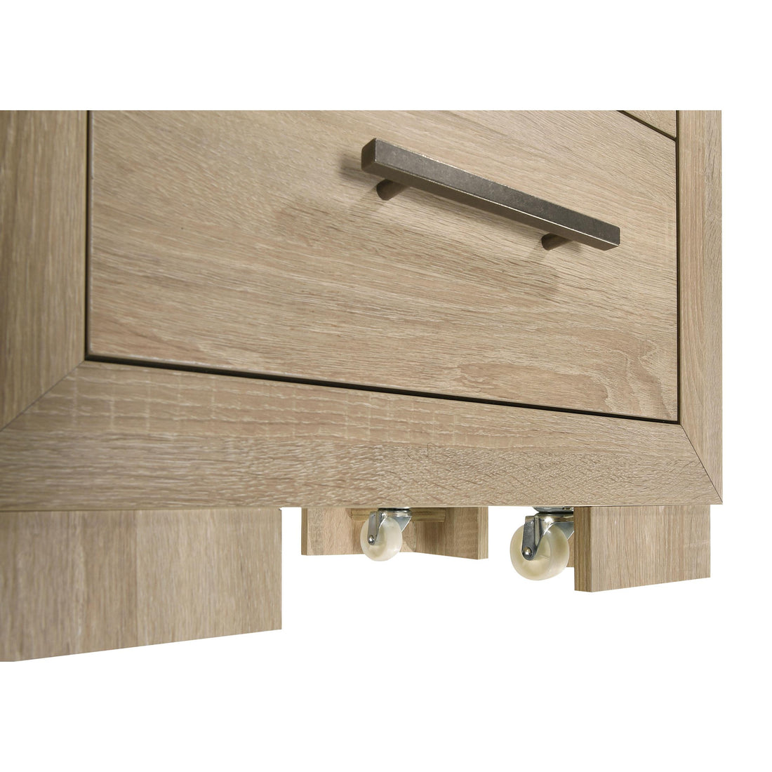  Coaster Furniture Arielle 223112 2-drawer Bedroom Nightstand with Casters - Light Oak IMAGE 1
