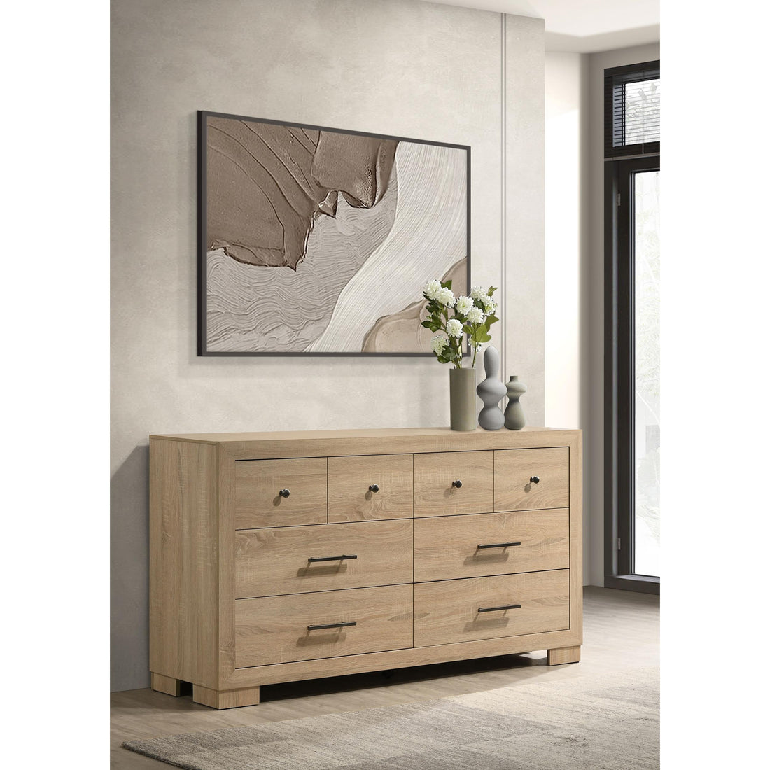  Coaster Furniture Arielle 223113 6-drawer Bedroom Dresser Cabinet - Light Oak IMAGE 1