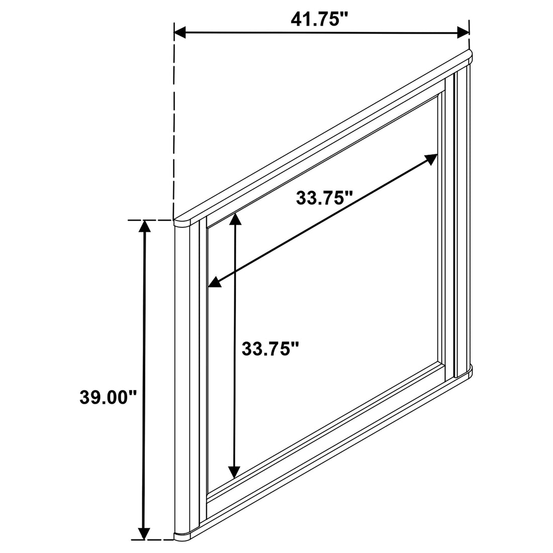  Coaster Furniture Leanne 223134 Dresser Mirror - Light Oak IMAGE 1