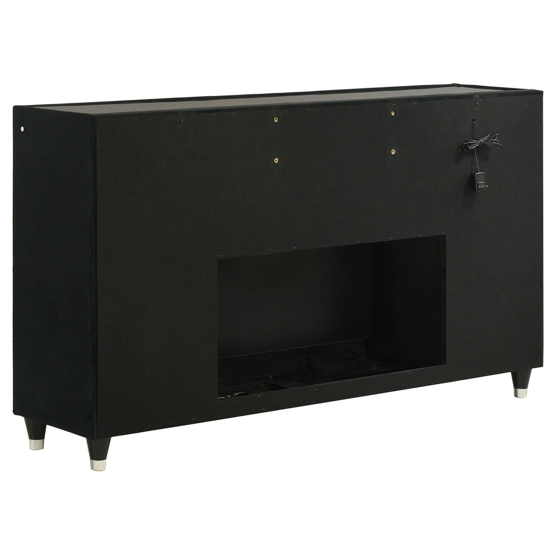  Coaster Furniture Lorient 223163FB 8-drawer LED Bedroom Flame Box Dresser - Black IMAGE 1