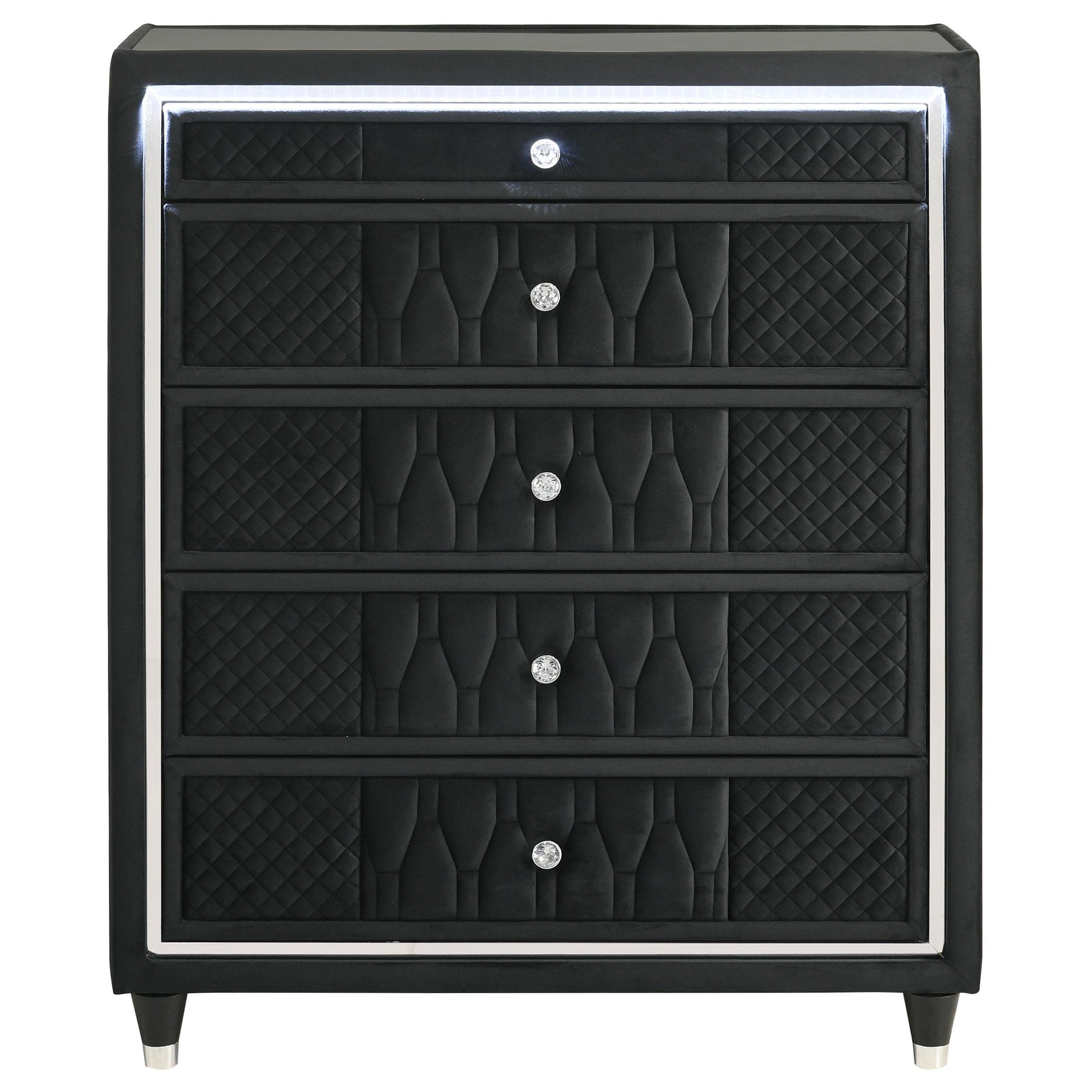  Coaster Furniture Lorient 223165 5-drawer LED Chest - Black IMAGE 8