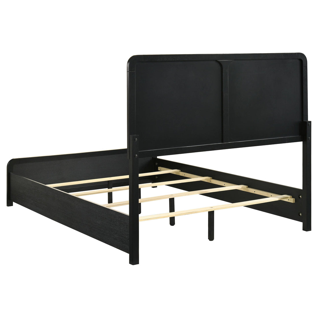  Coaster Furniture Cavelle 223661F 51-inch Upholstered Full Panel Bed - Black IMAGE 1