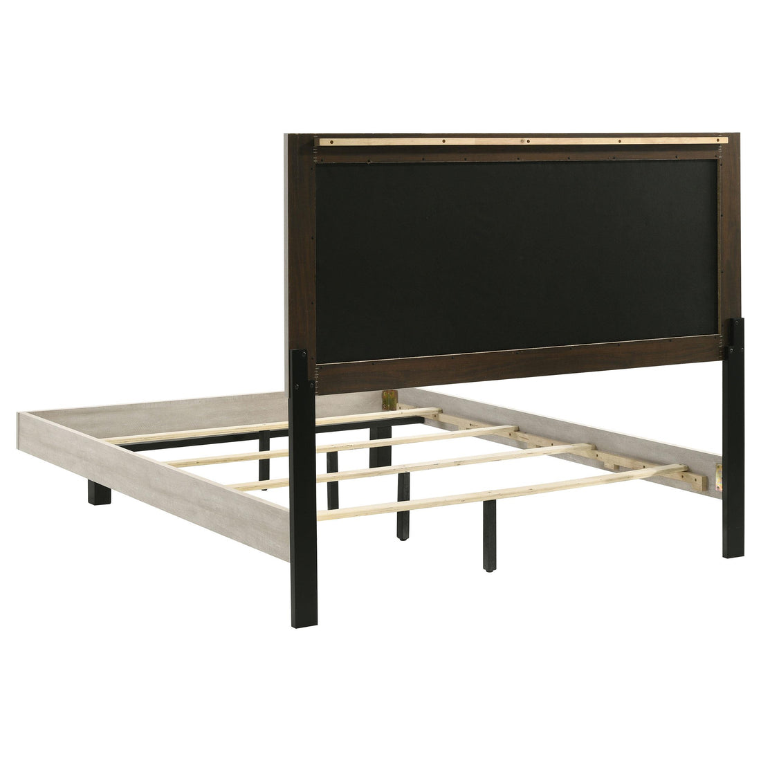  Coaster Furniture Trenton 225061Q 54-inch Wood Queen Panel Bed - Rustic Cream IMAGE 1