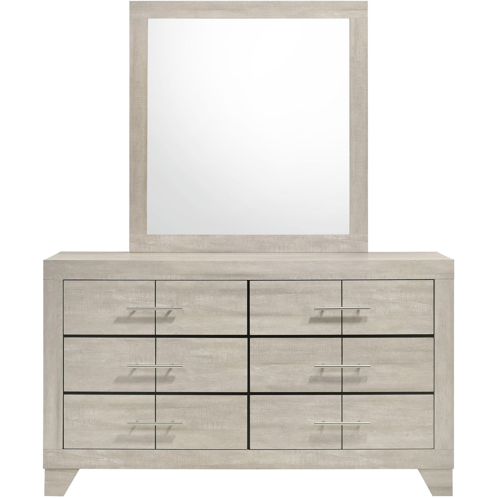  Coaster Furniture Trenton 225063M 6-drawer Bedroom Dresser With Mirror - Rustic Cream IMAGE 3