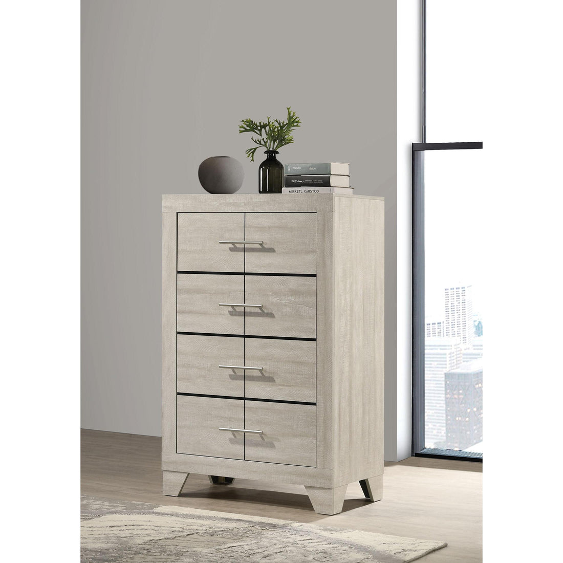  Coaster Furniture Trenton 225065 4-drawer Bedroom Chest - Rustic Cream IMAGE 1