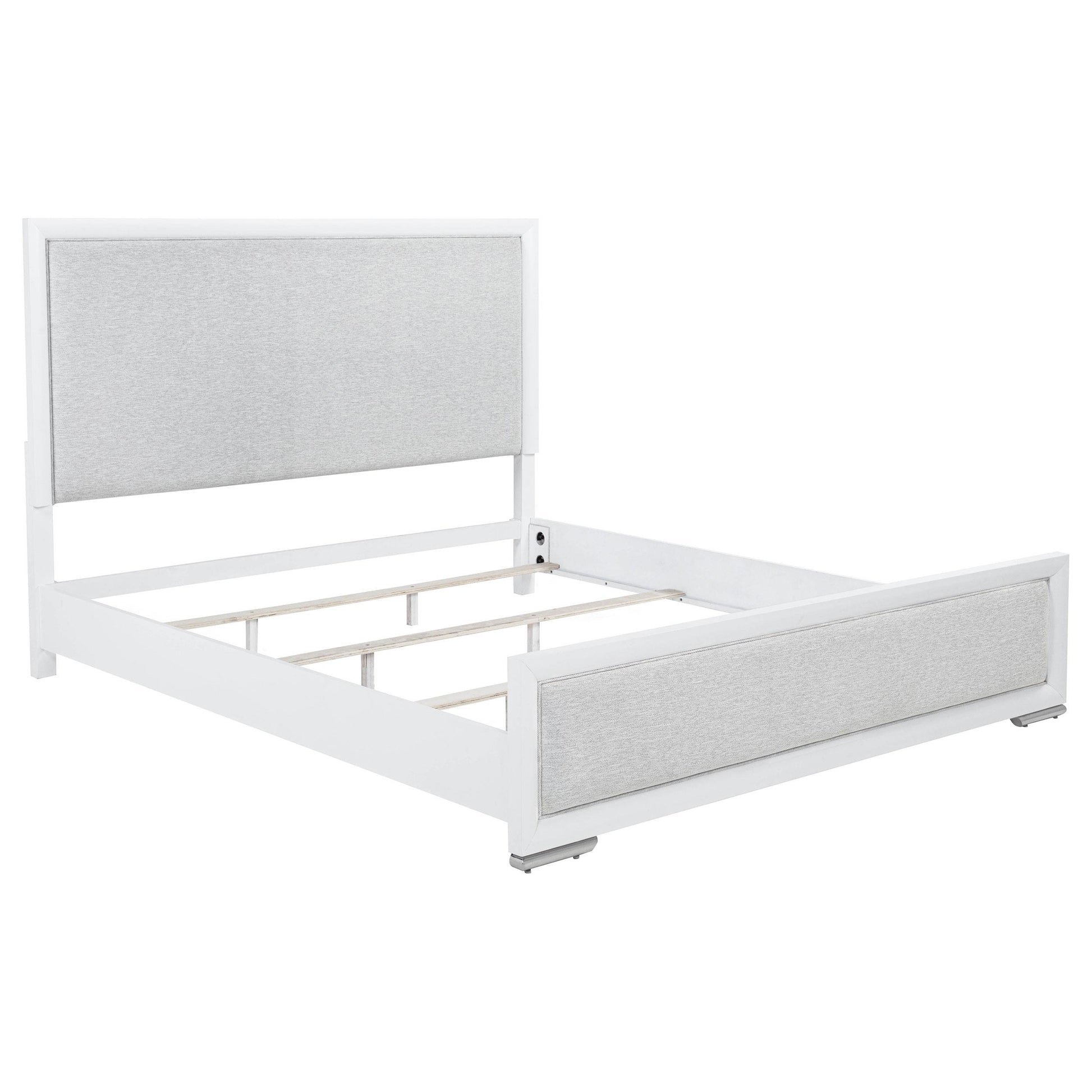  Coaster Furniture Gracemont 225071KE 57-inch Eastern King Panel Bed - Grey/White IMAGE 1