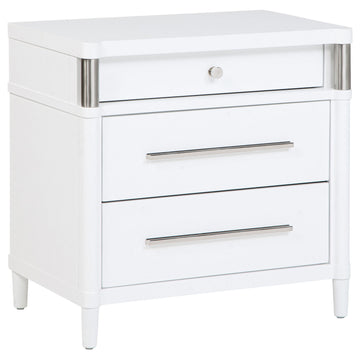  Coaster Furniture Gracemont 225072 3-drawer Bedroom Nightstand Bedside Table - White IMAGE 1