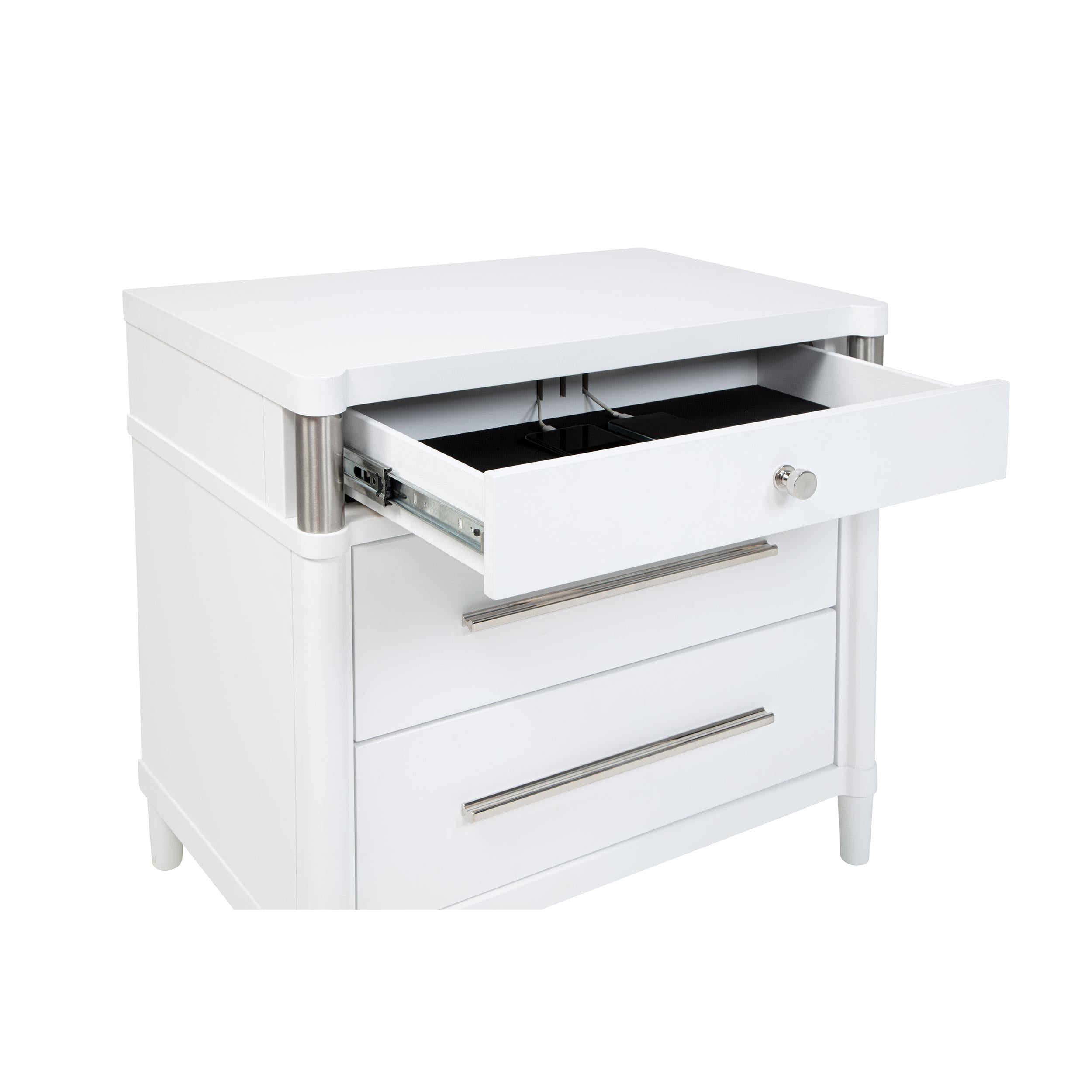  Coaster Furniture Gracemont 225072 3-drawer Bedroom Nightstand Bedside Table - White IMAGE 13