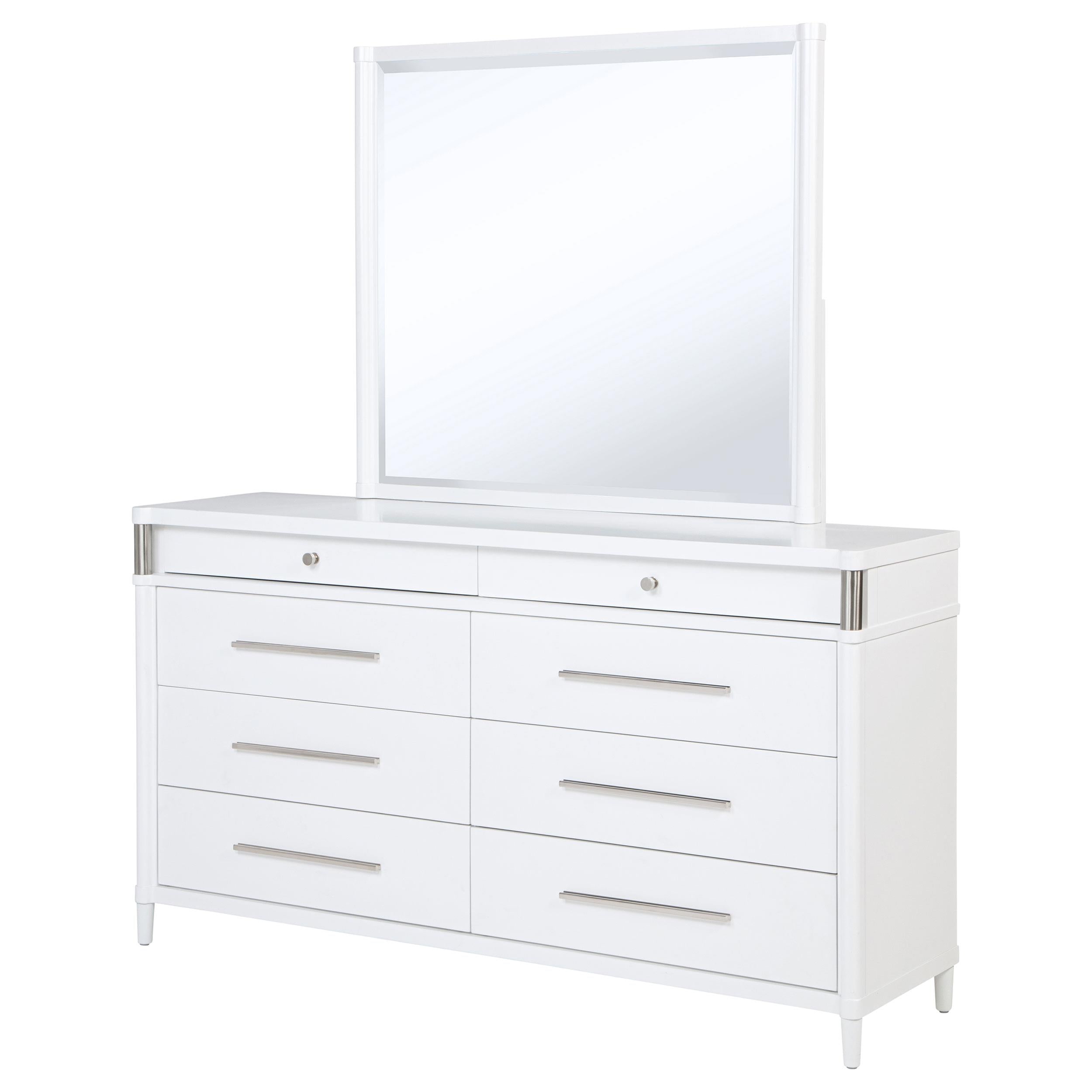  Coaster Furniture Gracemont 225073M 8-drawer Bedroom Dresser with Mirror - White IMAGE 14