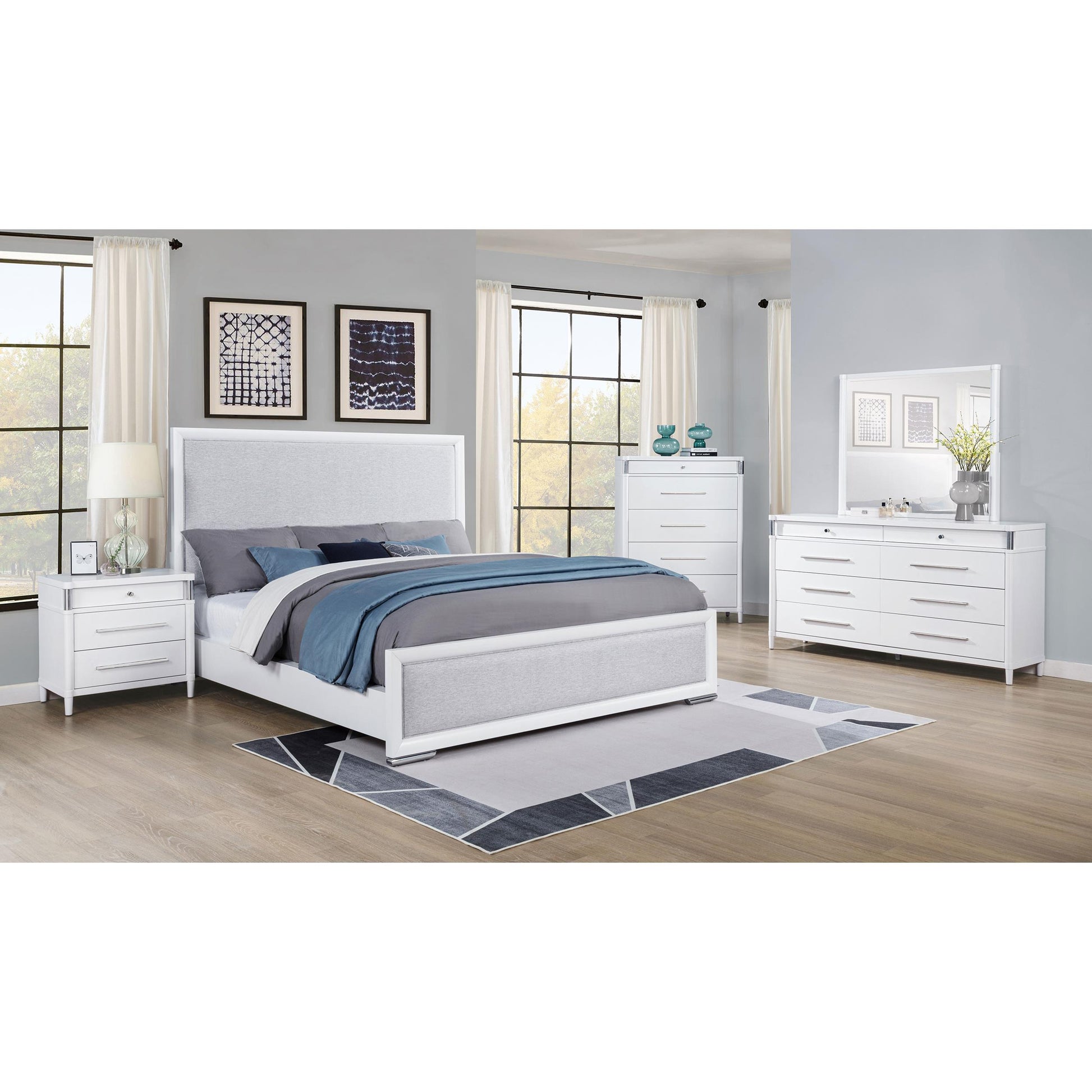  Coaster Furniture Gracemont 225074 Dresser Mirror - White IMAGE 4