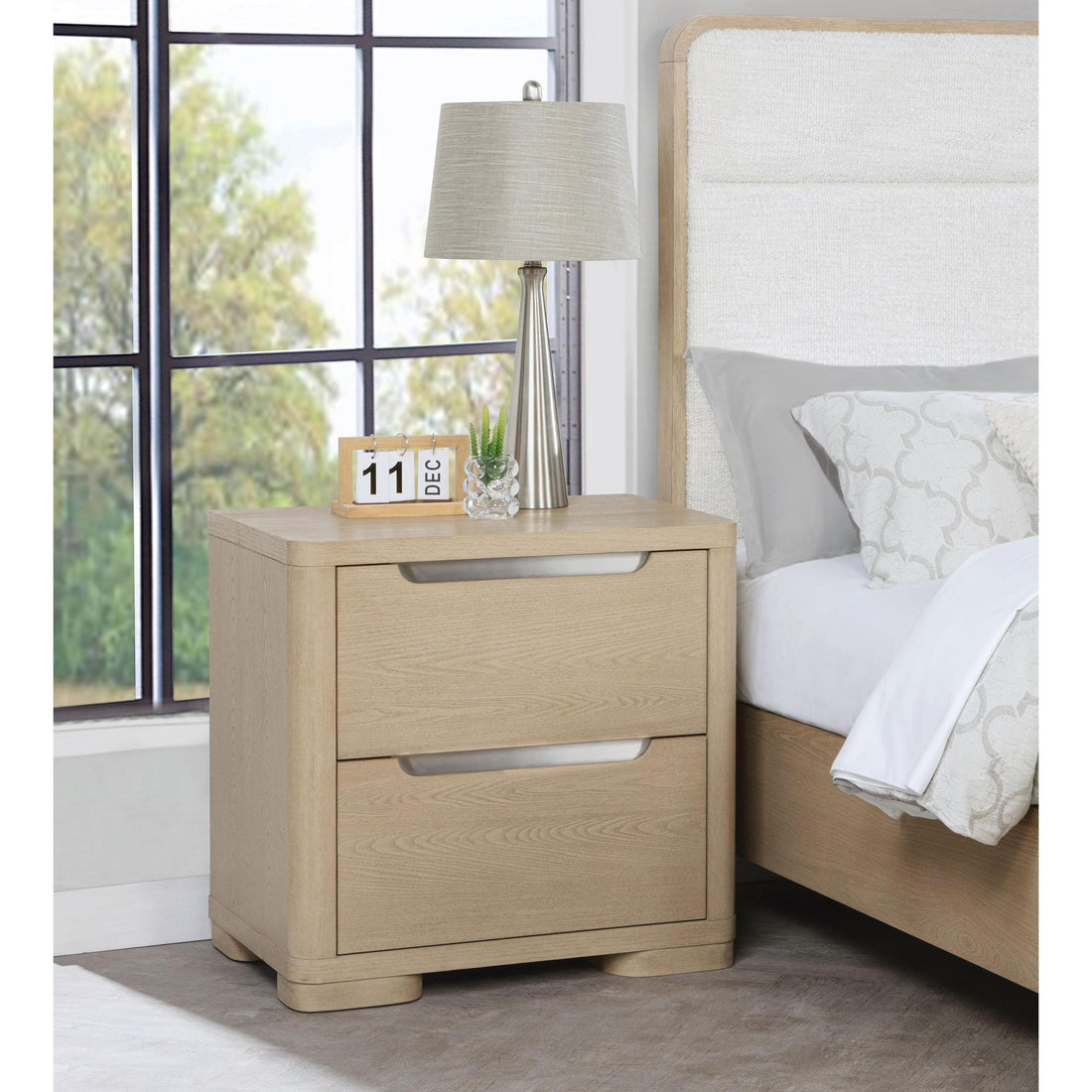  Coaster Furniture Ladera 225082 2-drawer Nightstand Bedside Table - Light Elm IMAGE 1