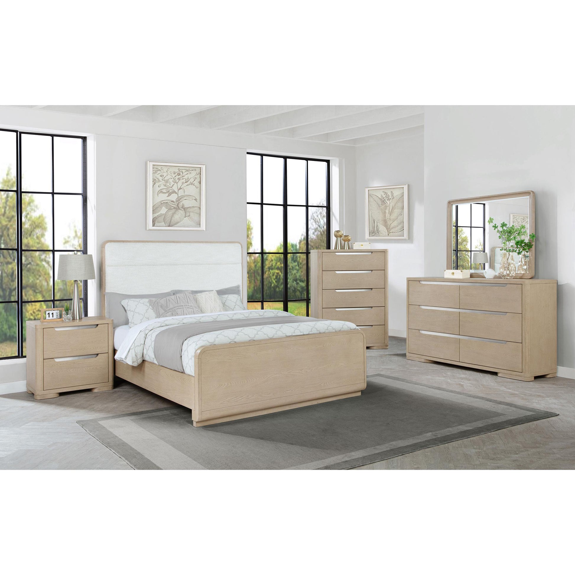  Coaster Furniture Ladera 225084 Dresser Mirror - Light Elm IMAGE 3