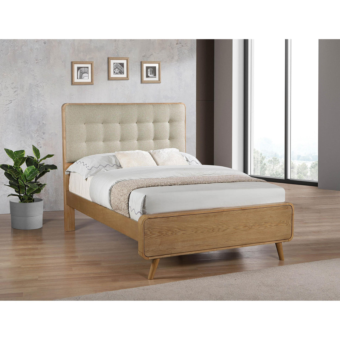 Coaster Furniture Robyn 225091F Wood Full Platform Bed - Light Ash IMAGE 1